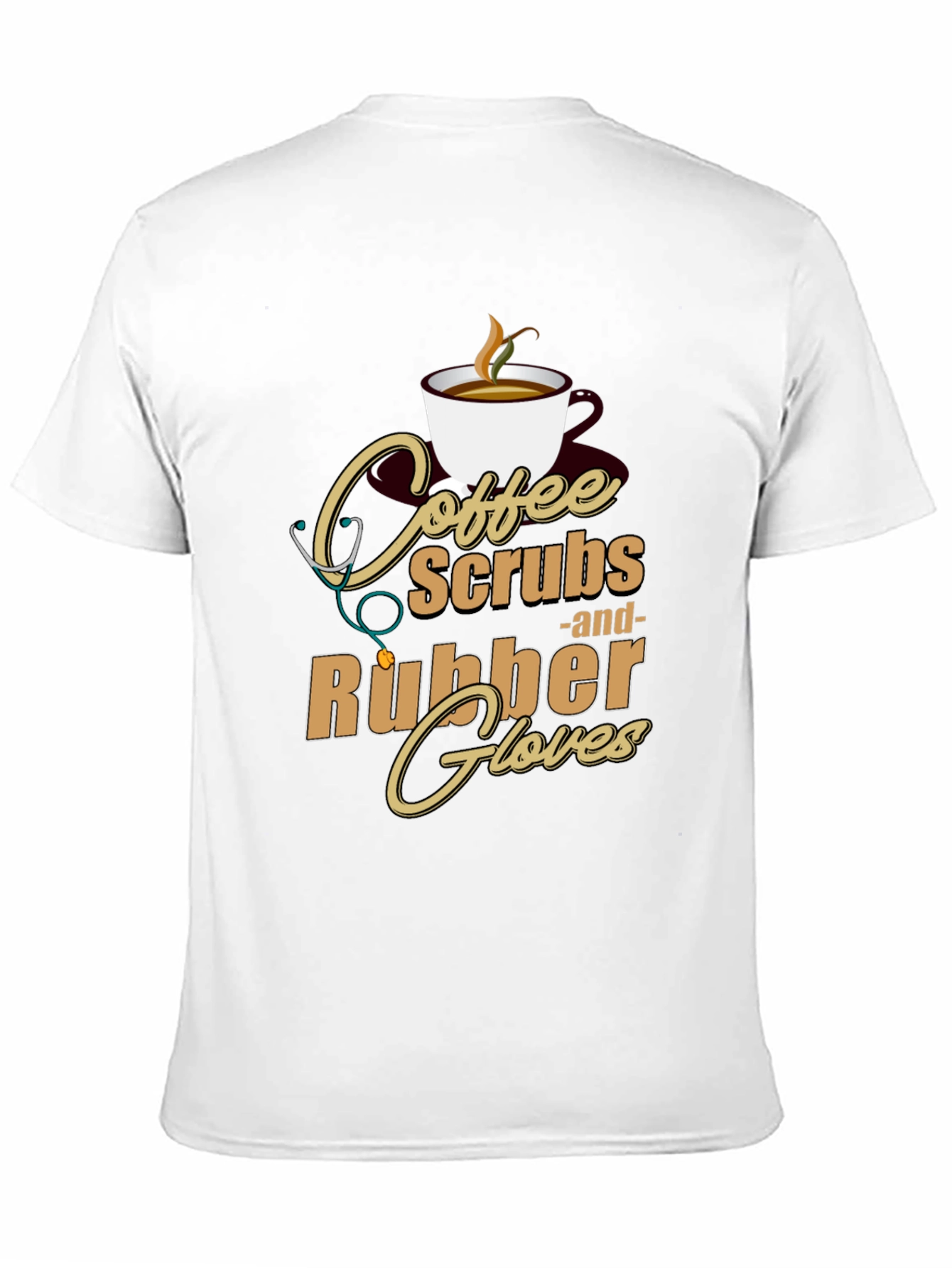 Black Coffee, Scrubs & Rubber Gloves Graphic Tee view 11