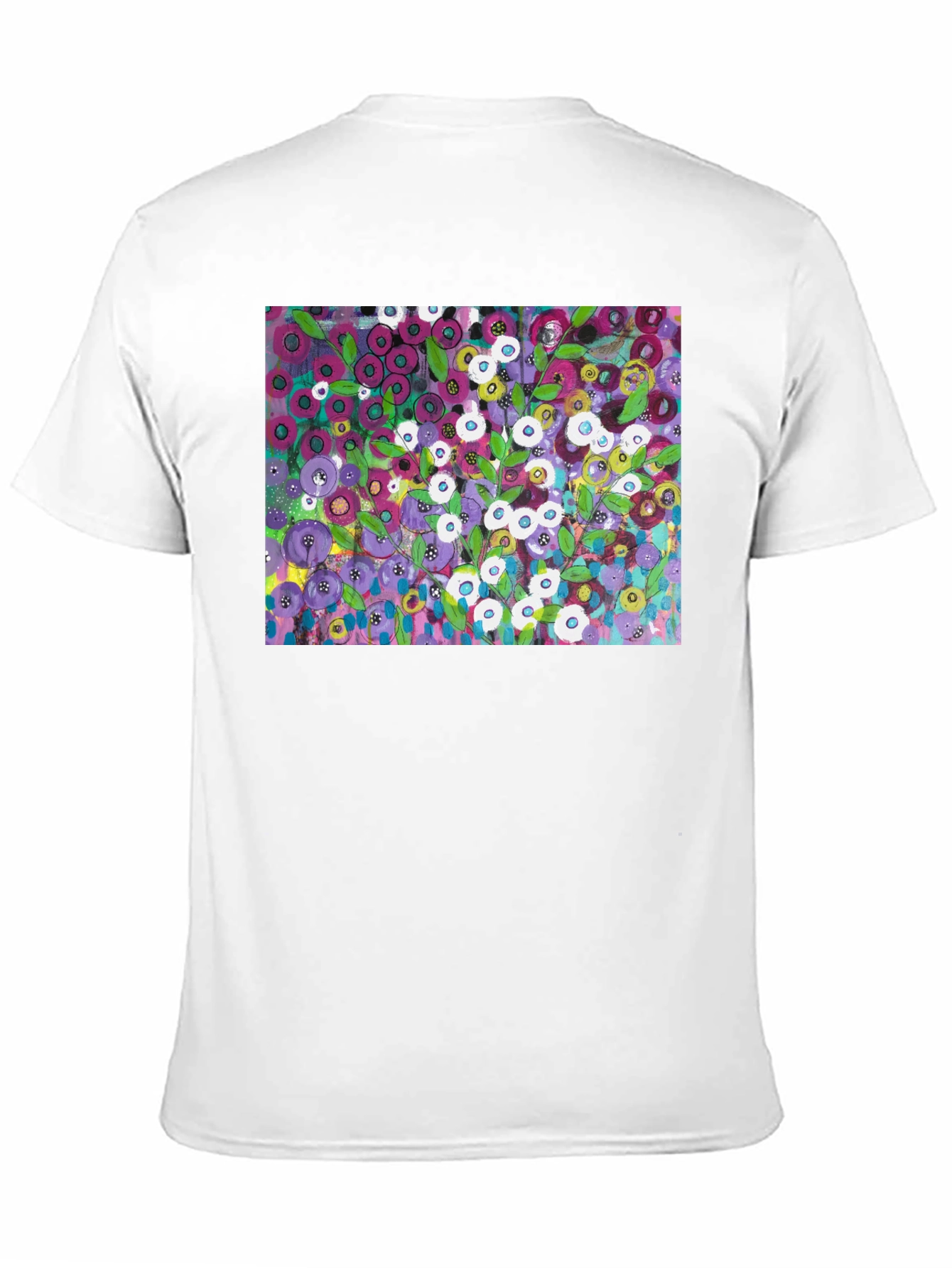 Black Floral Print Black Tee view 11