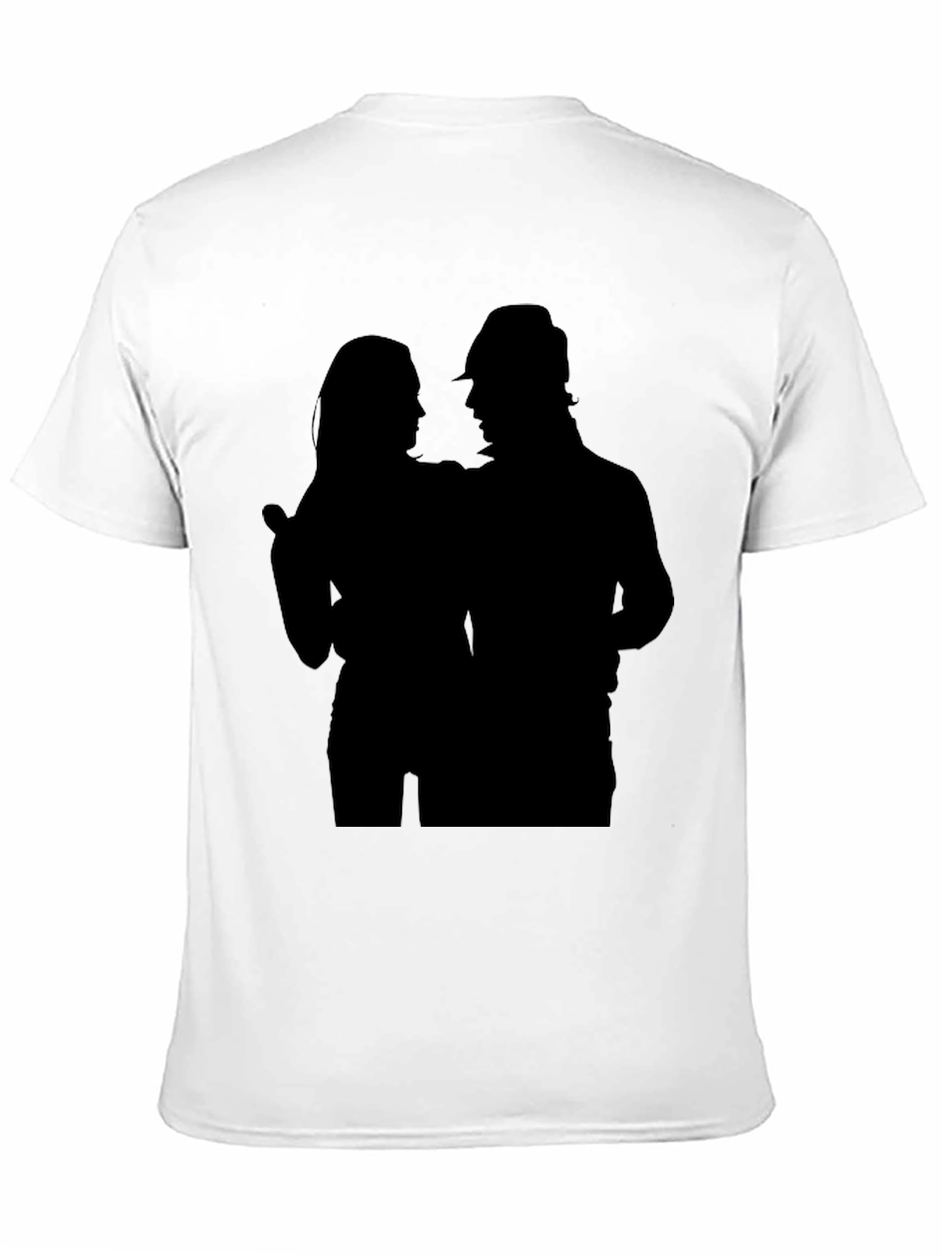 Black Silhouette Couple Black Graphic Tee view 11