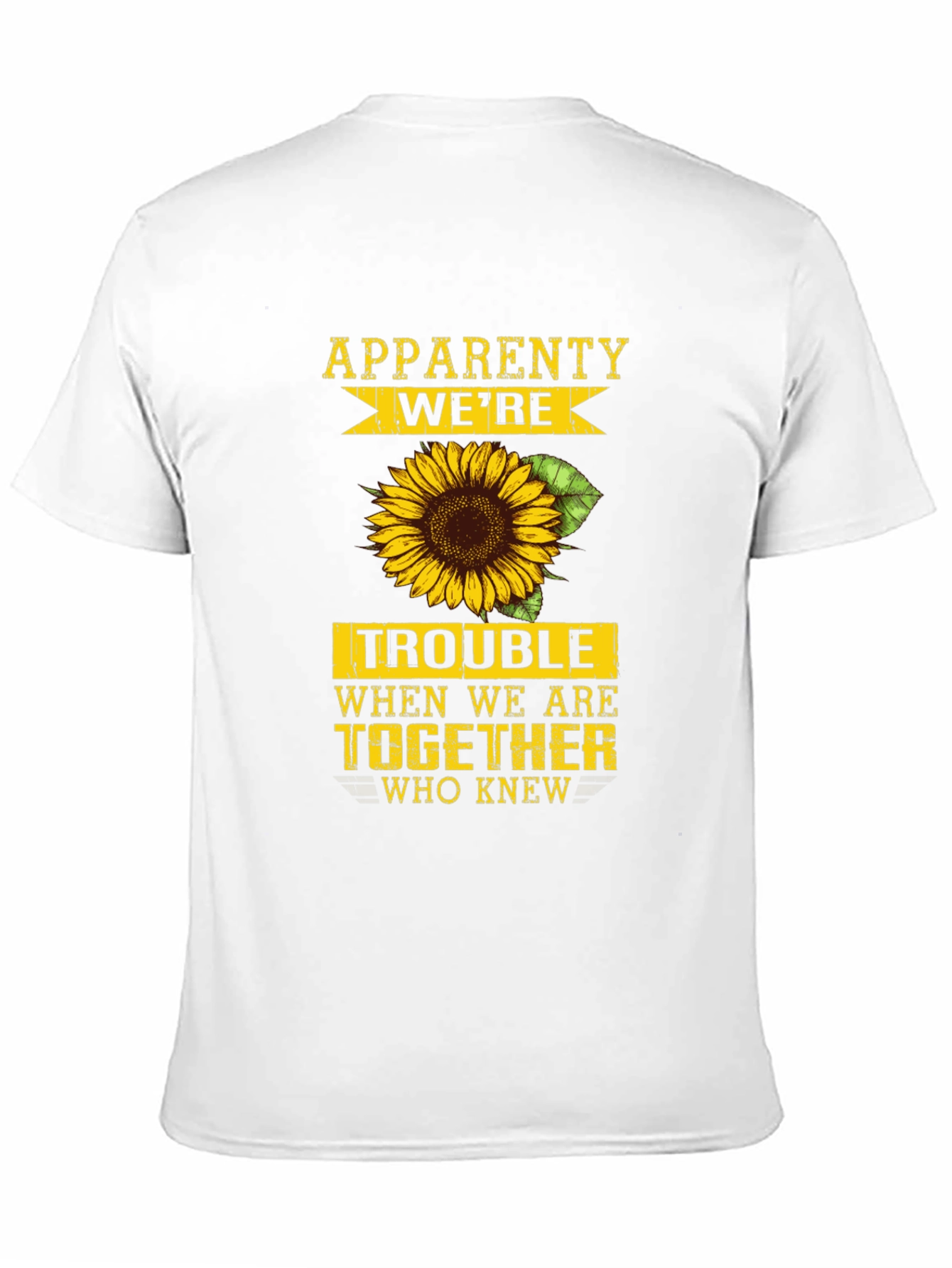 Black Apparently We're Trouble Sunflower Graphic Tee view 11