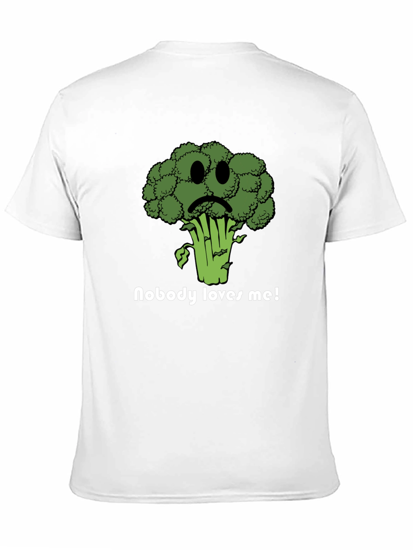 Black Sad Broccoli T-Shirt - Nobody Loves Me Graphic Tee view 11