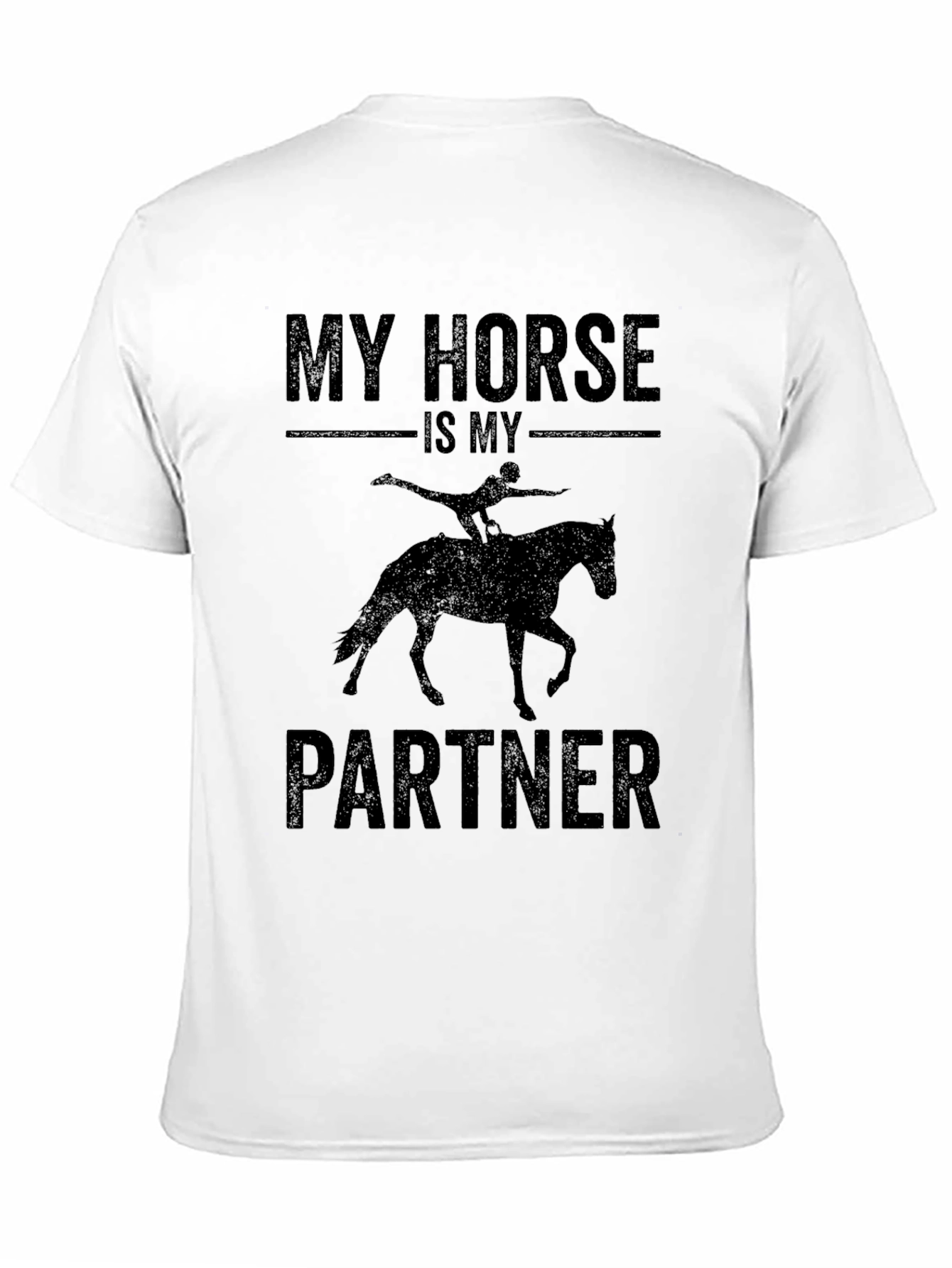 Black My Horse Is My Partner Black T-Shirt view 11