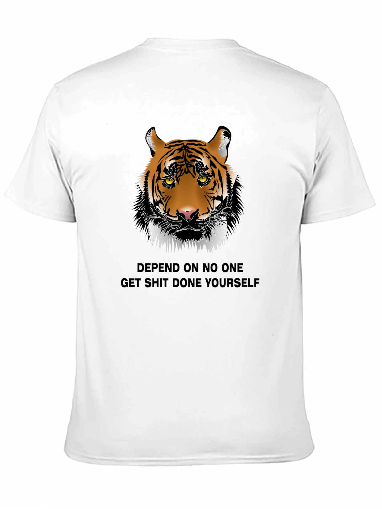 Black Tiger Graphic Print Crew Neck T-Shirt view 11