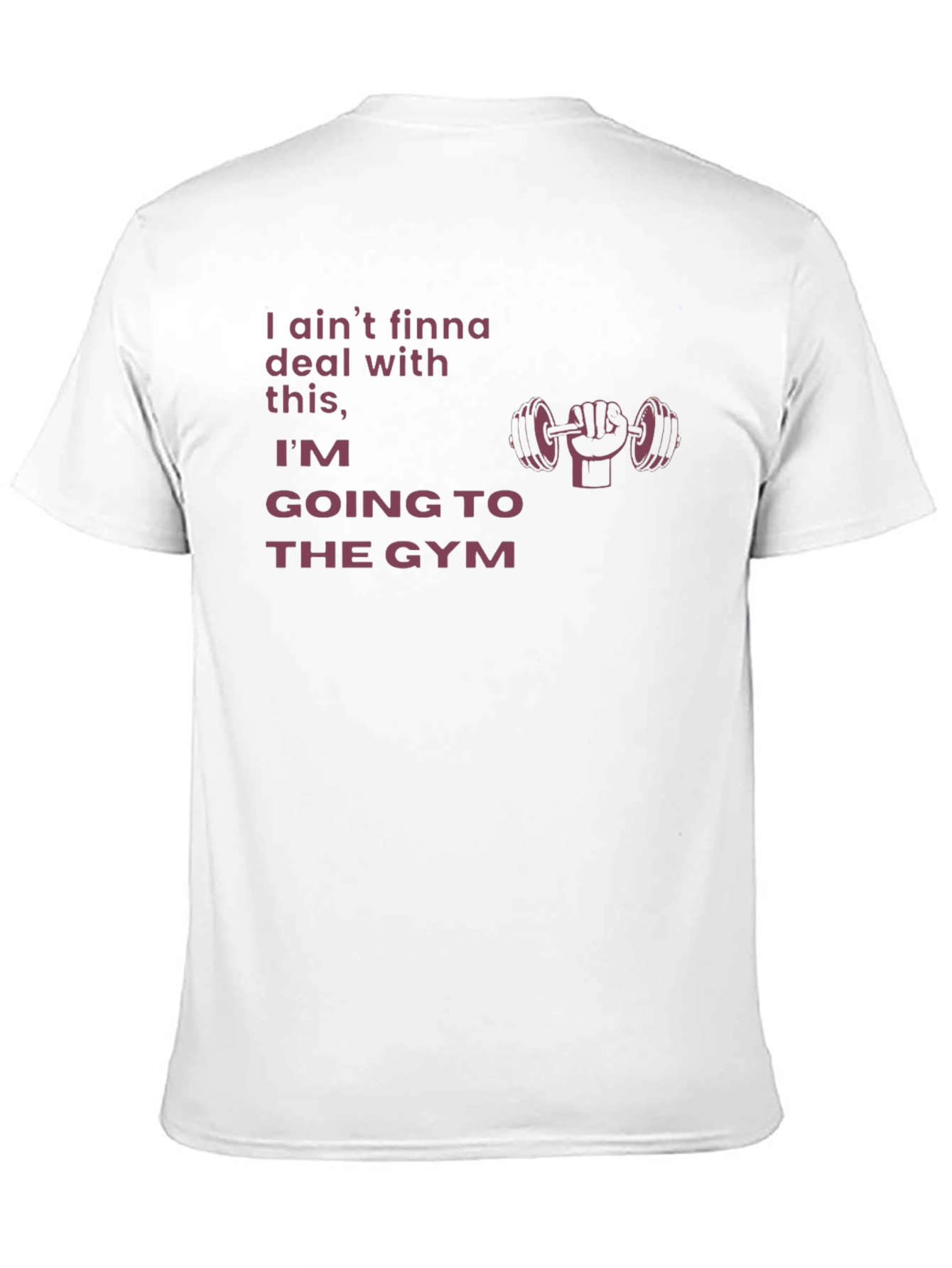 Black Gym Motivation T-Shirt - Ain't Finna Deal With This! view 11