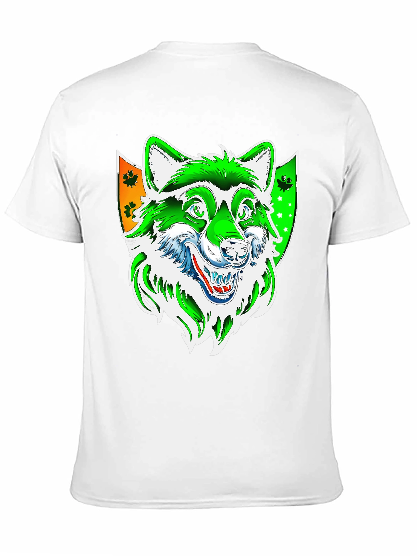 Black Wolf Graphic Tee - Black Cotton Blend Shirt view 11