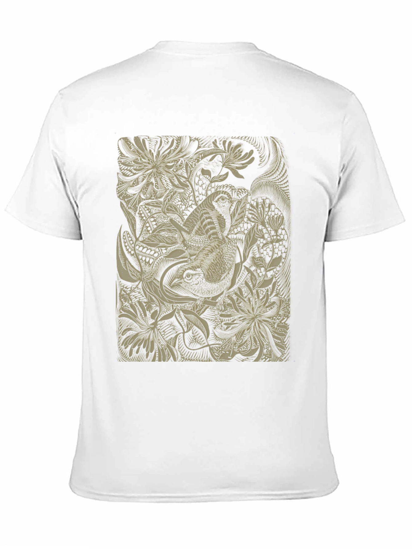 Black Nature Print Black T-Shirt view 11