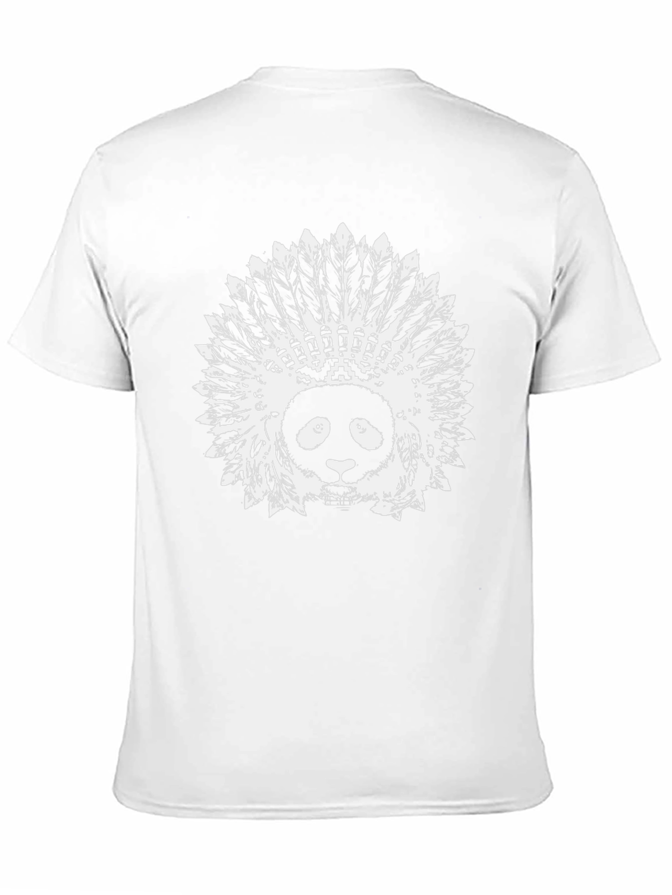 Black Panda Headdress Graphic Black T-Shirt view 11