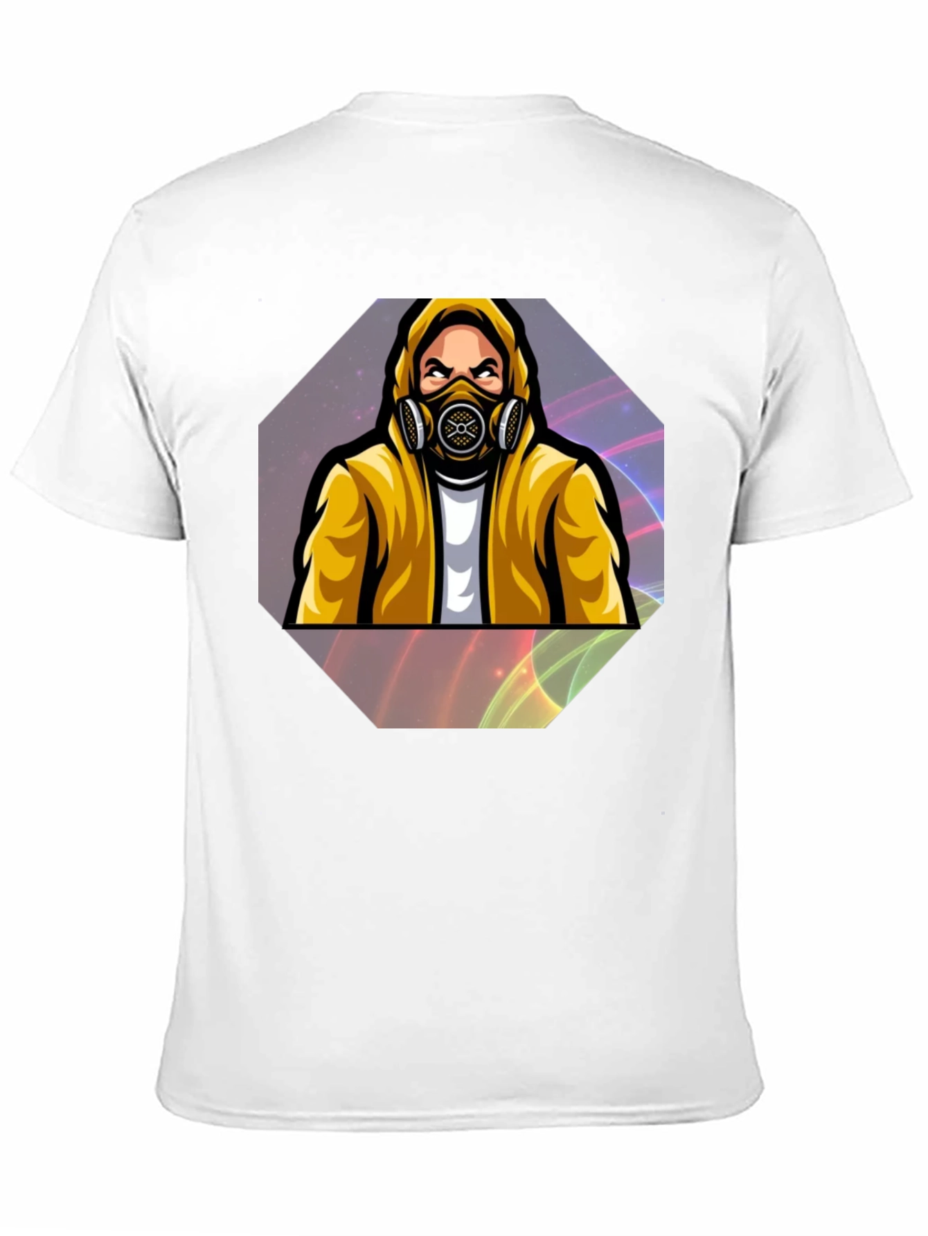 Black Gas Mask Graphic Tee - Black Cotton Blend view 11