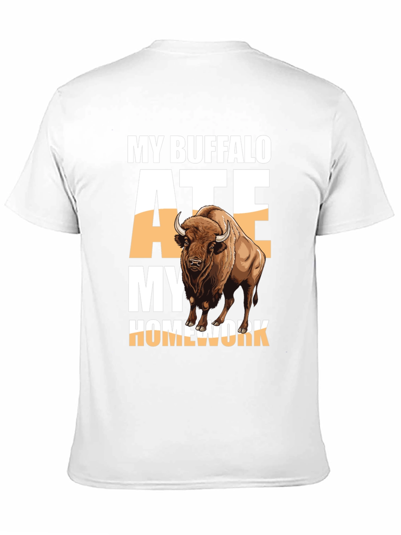 Black My Buffalo Ate My Homework T-Shirt view 11