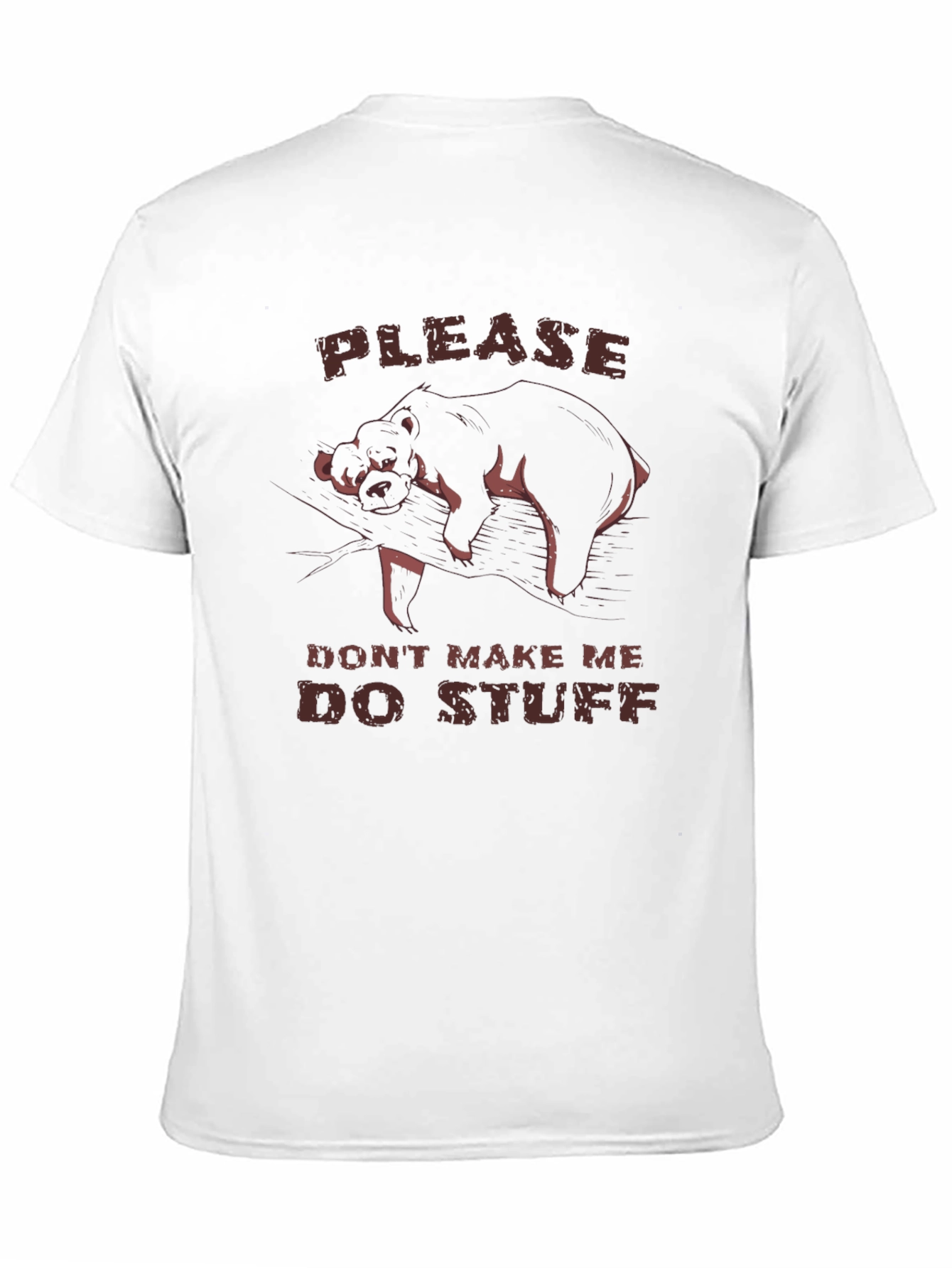 Black Lazy Bear Graphic T-Shirt - Funny Animal Tee view 11