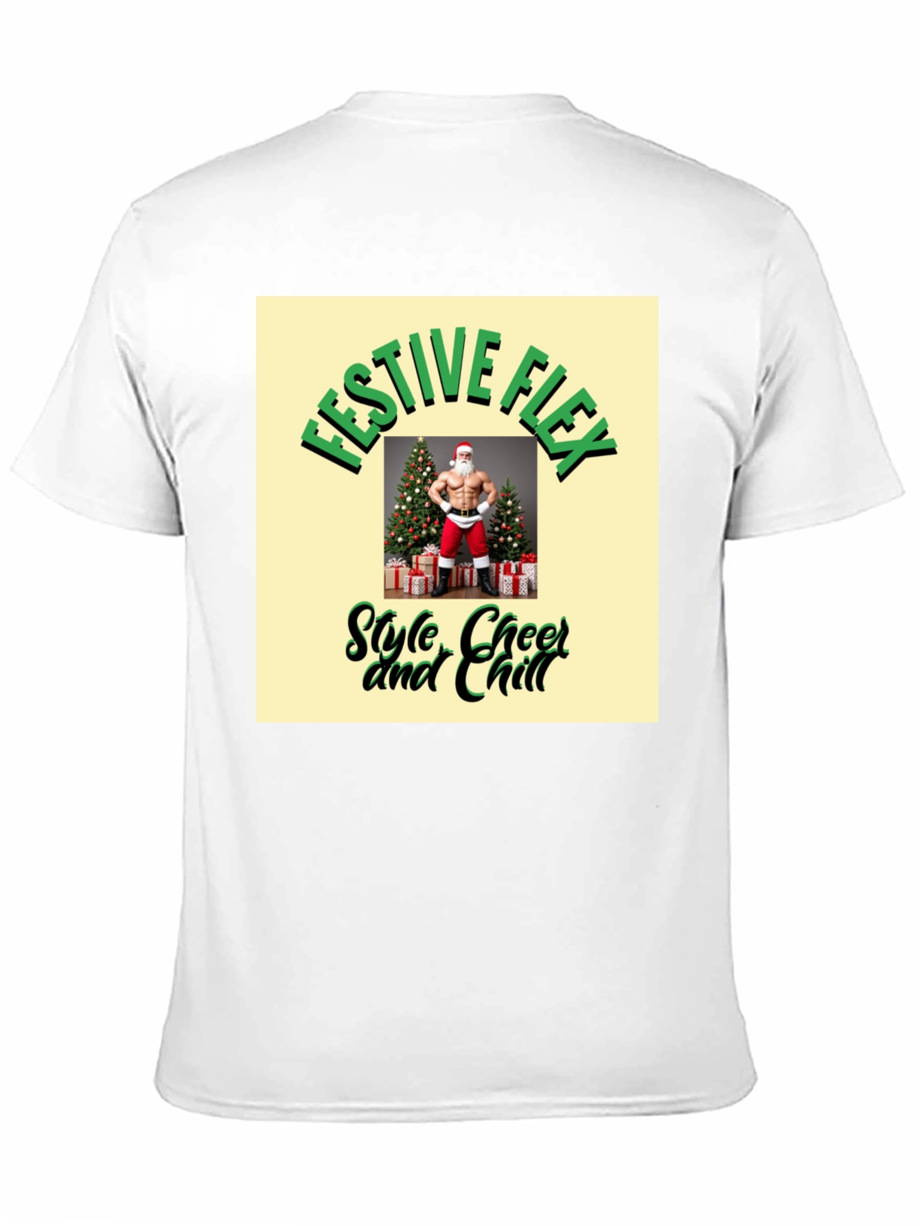 Black Festive Flex Graphic T-Shirt - Style, Cheer & Chill view 11
