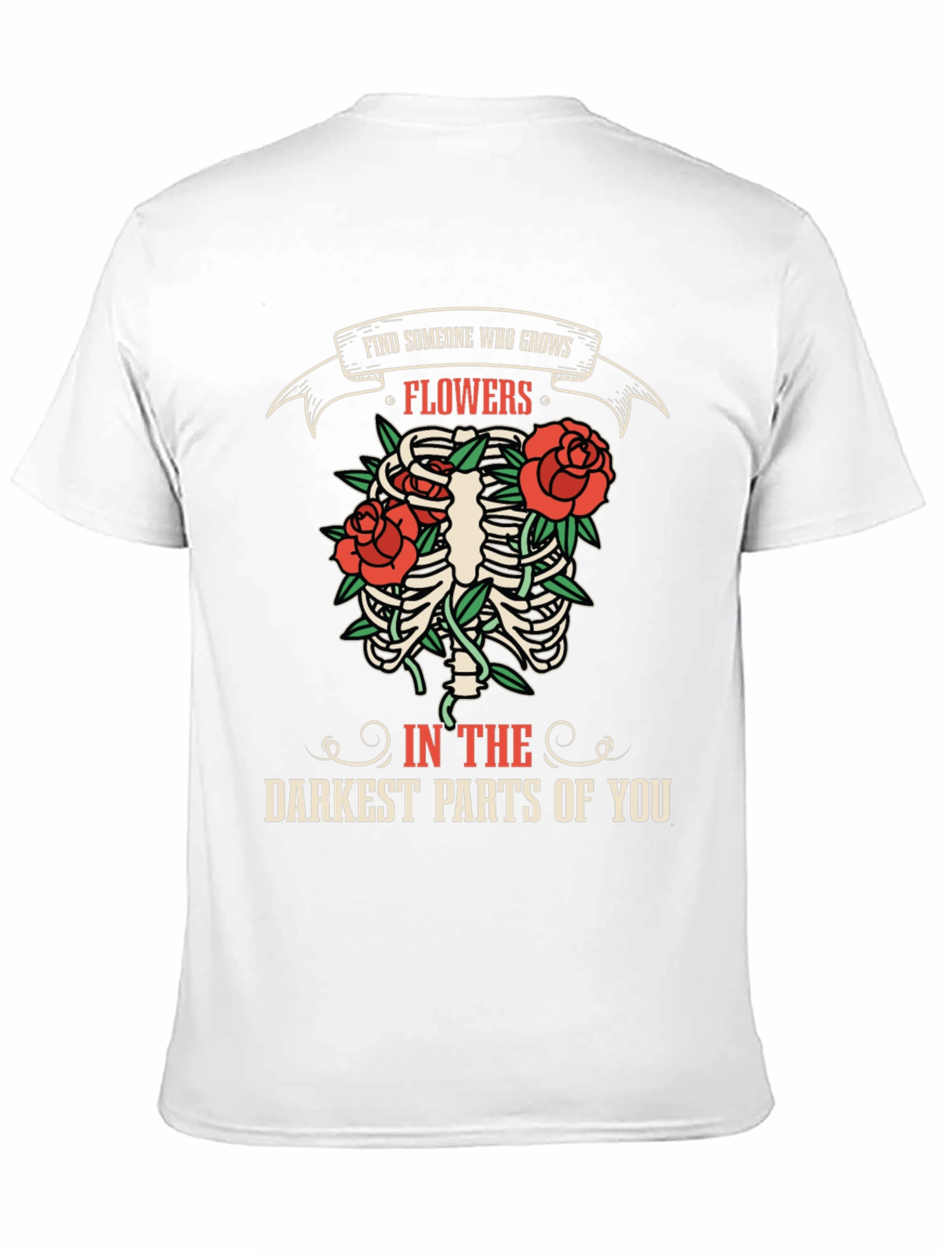 Black Find Someone Who Grows Flowers Graphic T-Shirt view 11