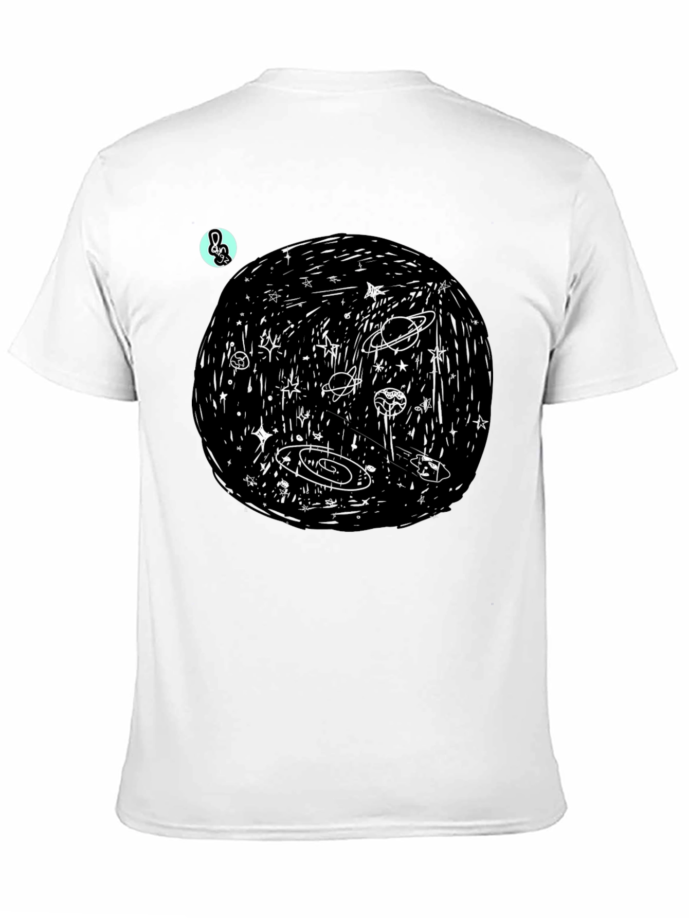 Black Galaxy Dreamer Tee - Unique Space Design view 11