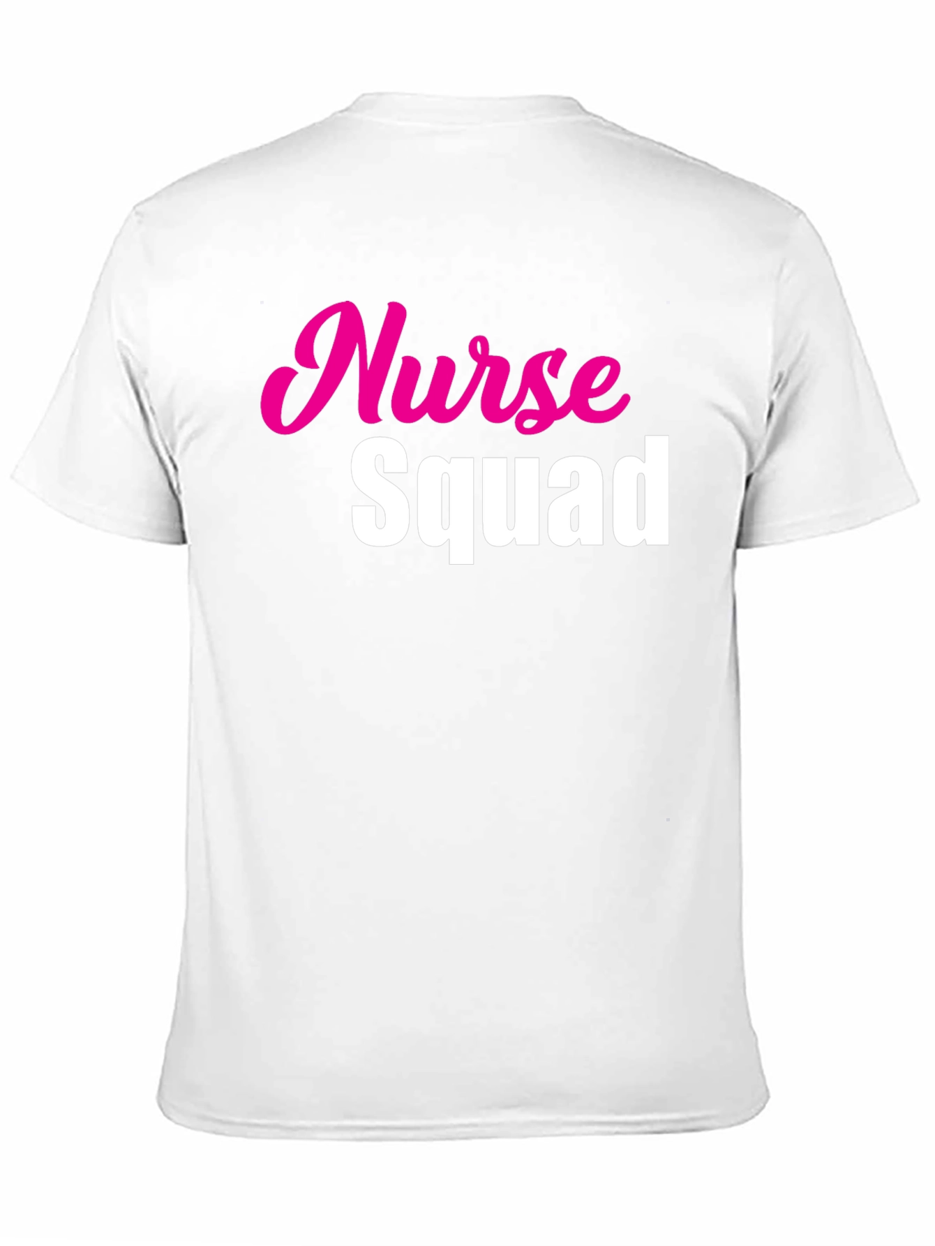 Black Nurse Squad Tee - Hot Pink & White Text on Black view 11
