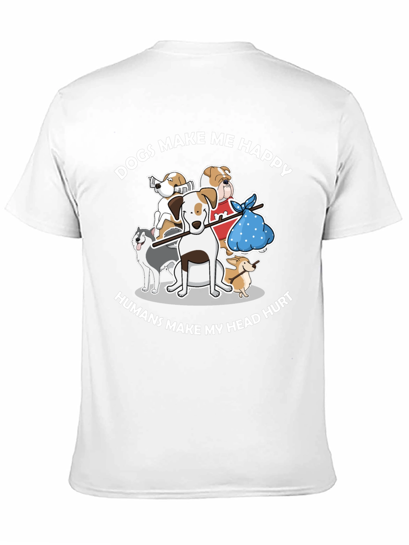 Black Dogs Make Me Happy T-Shirt view 11