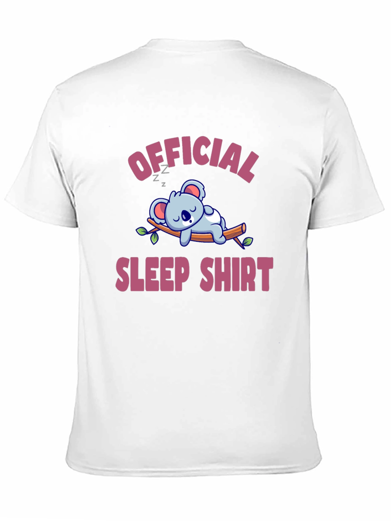 Black Official Sleep Shirt - Koala T-Shirt view 11
