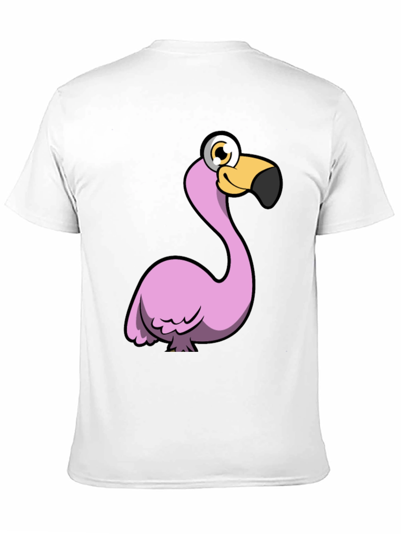 Black Funny Flamingo Graphic Tee - Black Cotton Shirt view 11