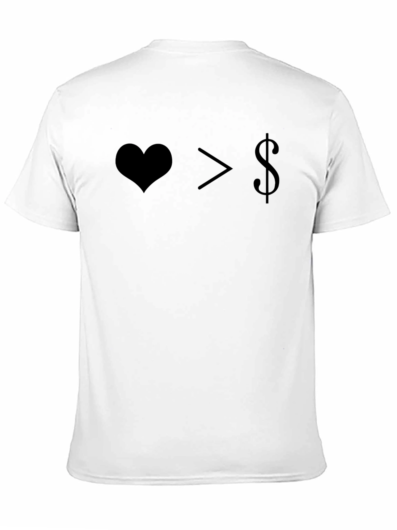 Black Love Over Money Graphic Tee - Black view 11