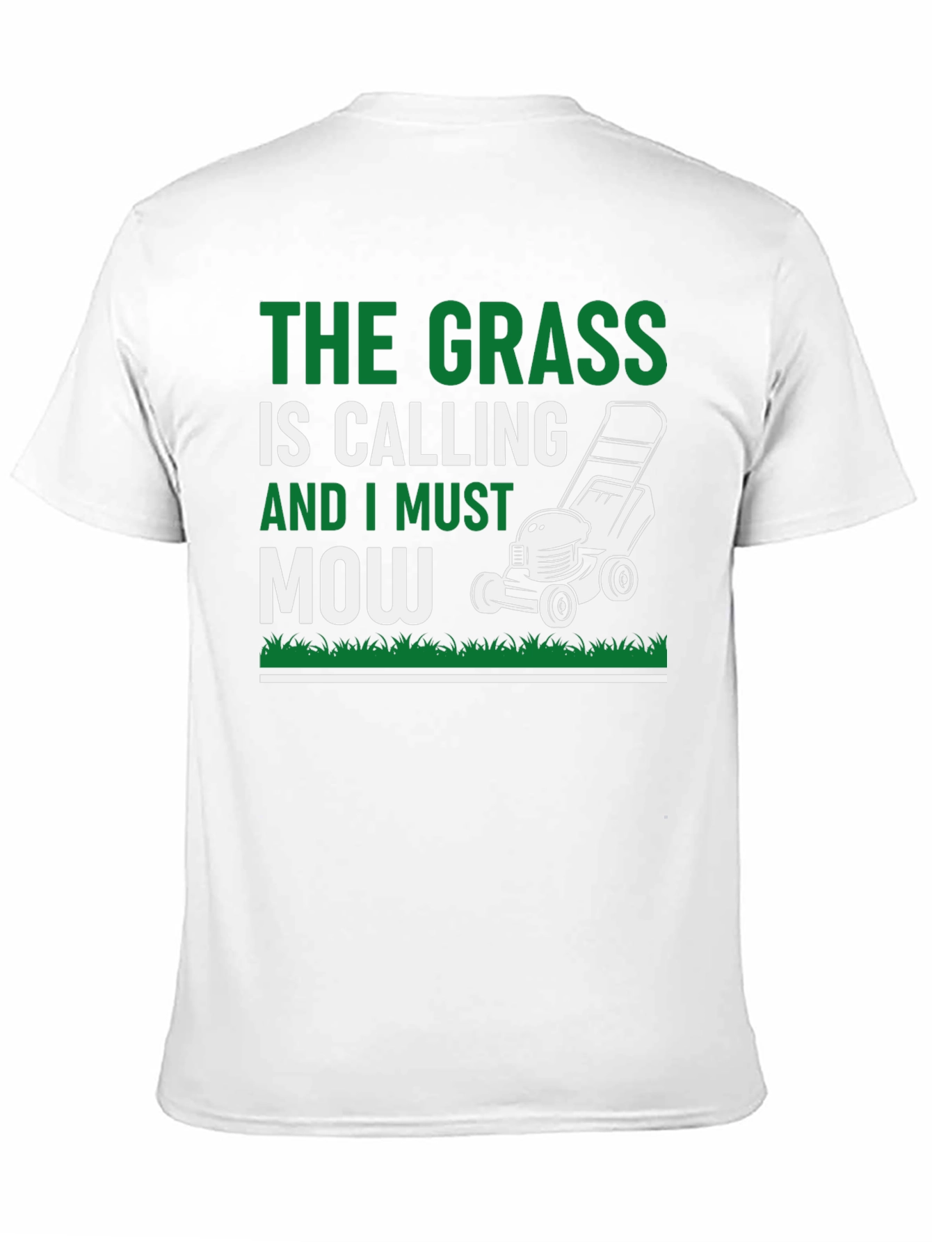 Black The Grass is Calling Funny Lawn Mowing T-Shirt view 11