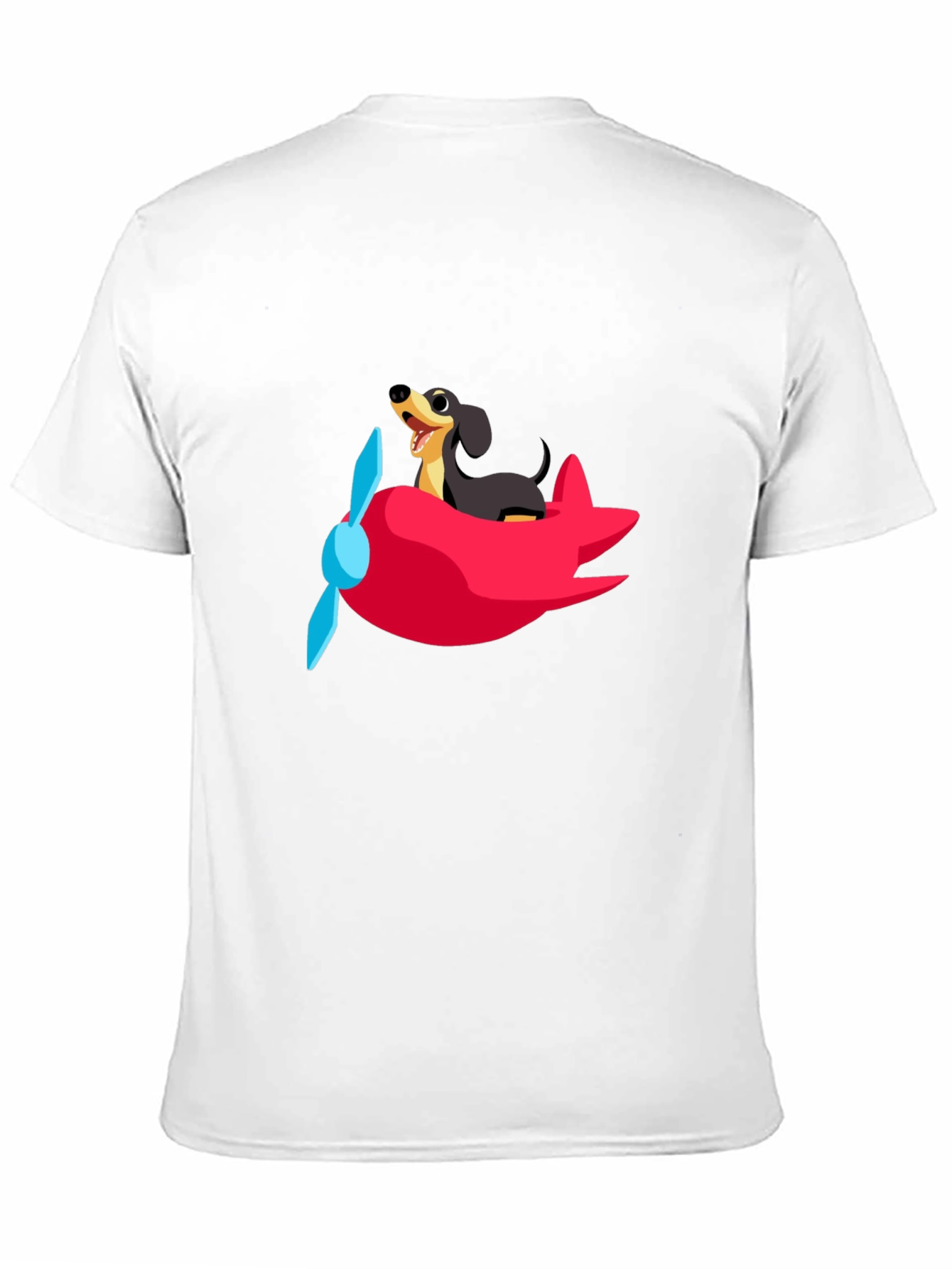 Black Dog Pilot T-Shirt - Cute Dachshund Flying Plane Tee view 11