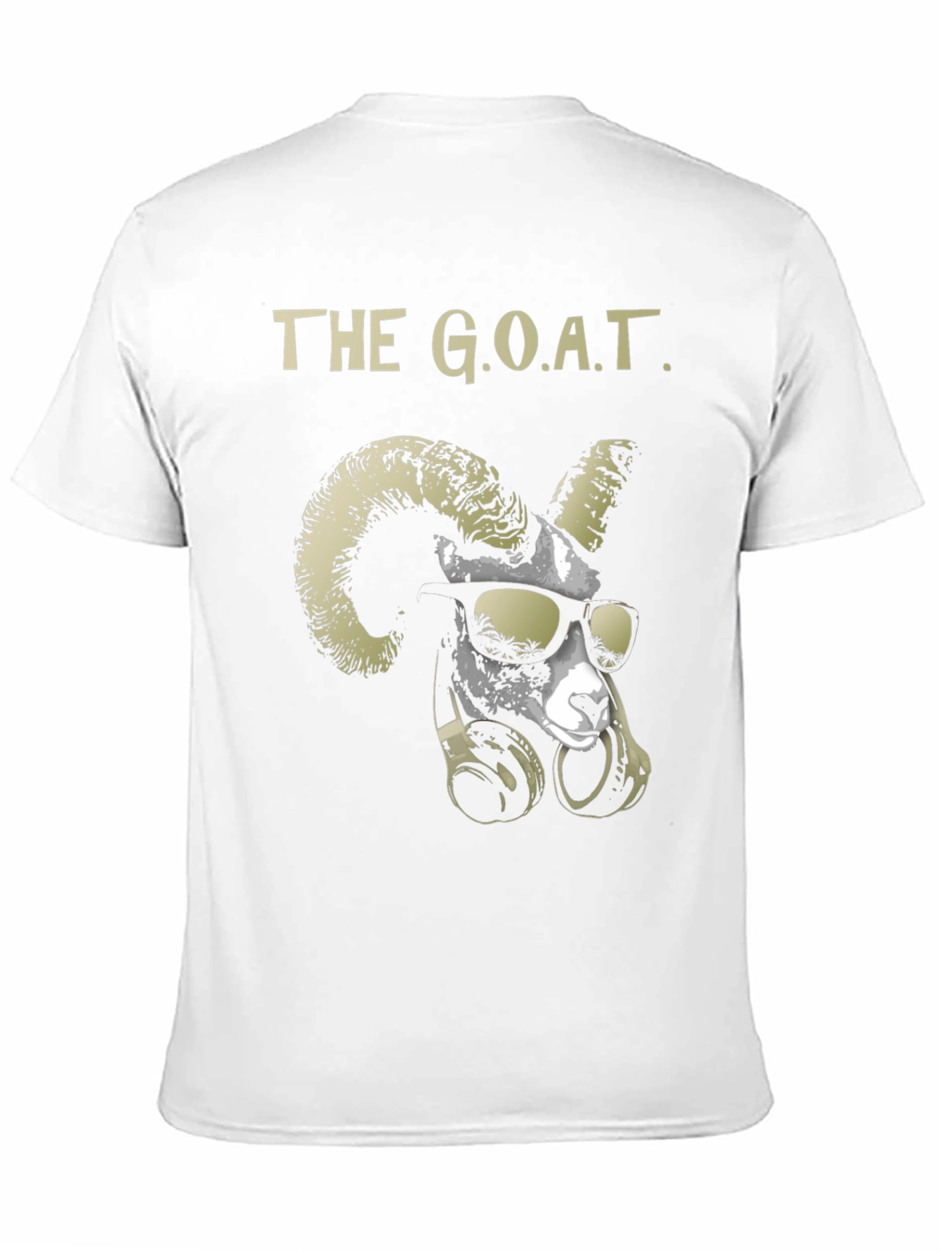 Black Cool Goat Graphic Tee - Greatest Of All Time Black T-Shirt view 11