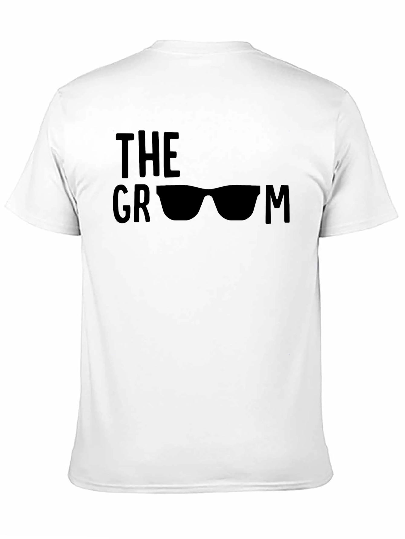 Black Cool Groom T-Shirt with Sunglasses Graphic - Black view 11