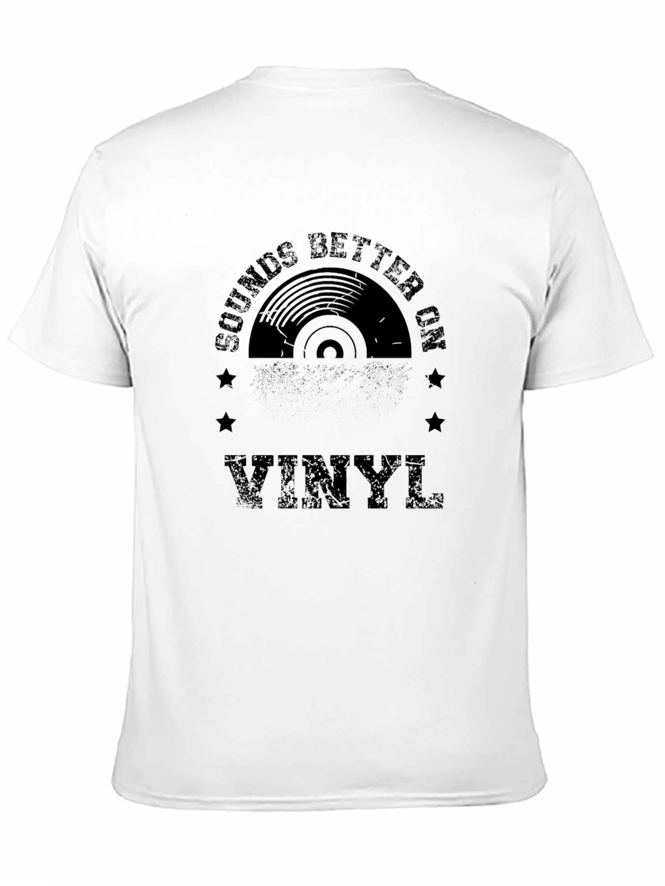 Black Sounds Better On Vinyl Black T-Shirt view 11