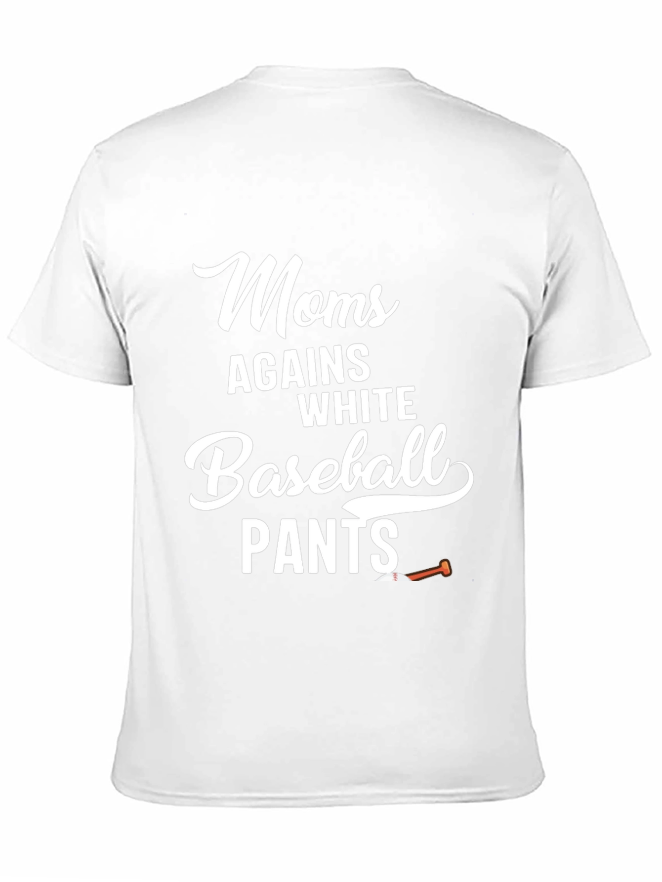 Black Moms Against White Baseball Pants T-Shirt view 11