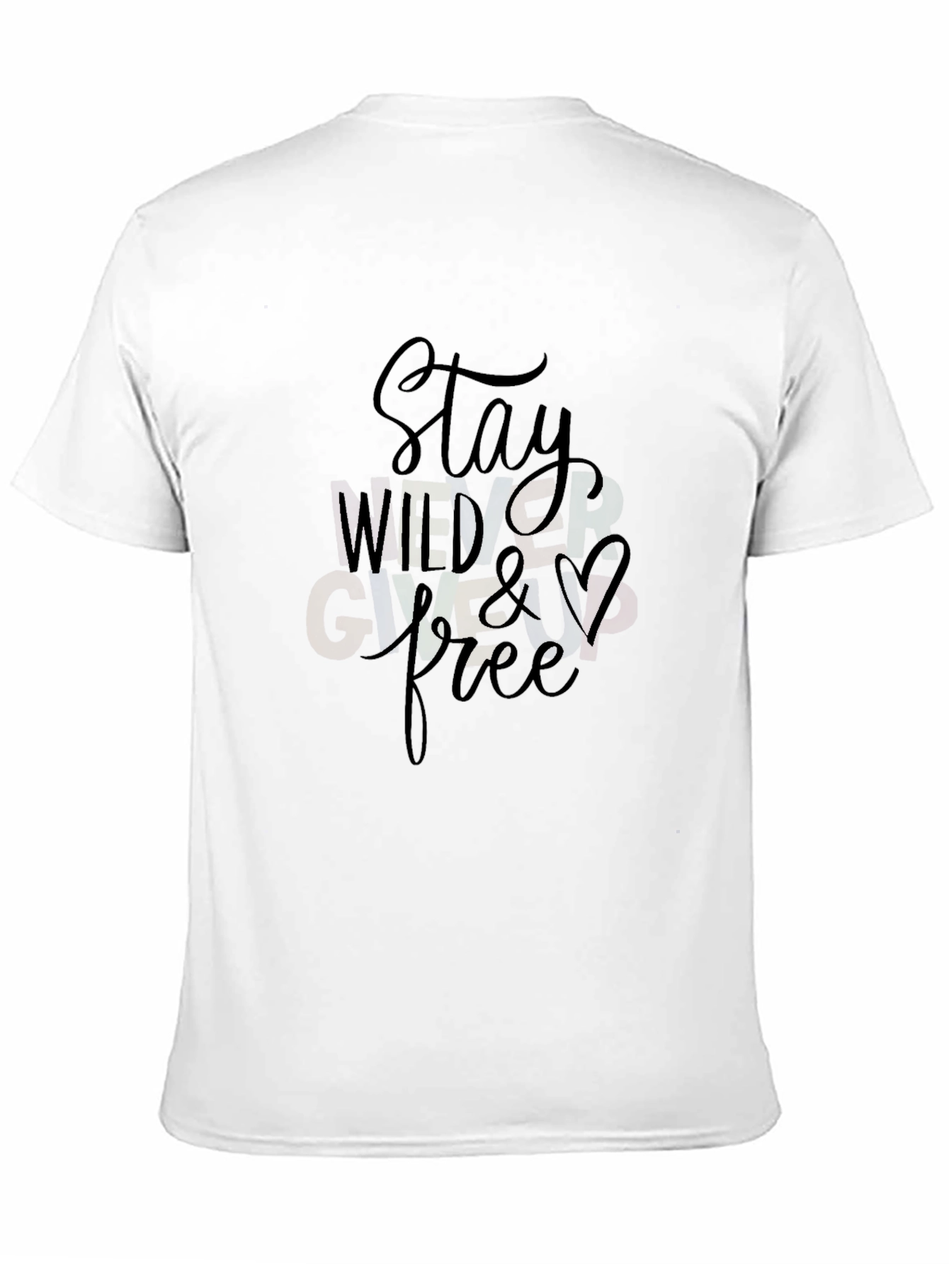 Black Stay Wild & Free Graphic Black T-Shirt view 11