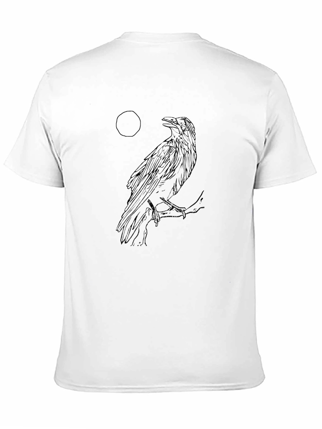Black Raven Moon Graphic T-Shirt - Unisex Style view 11