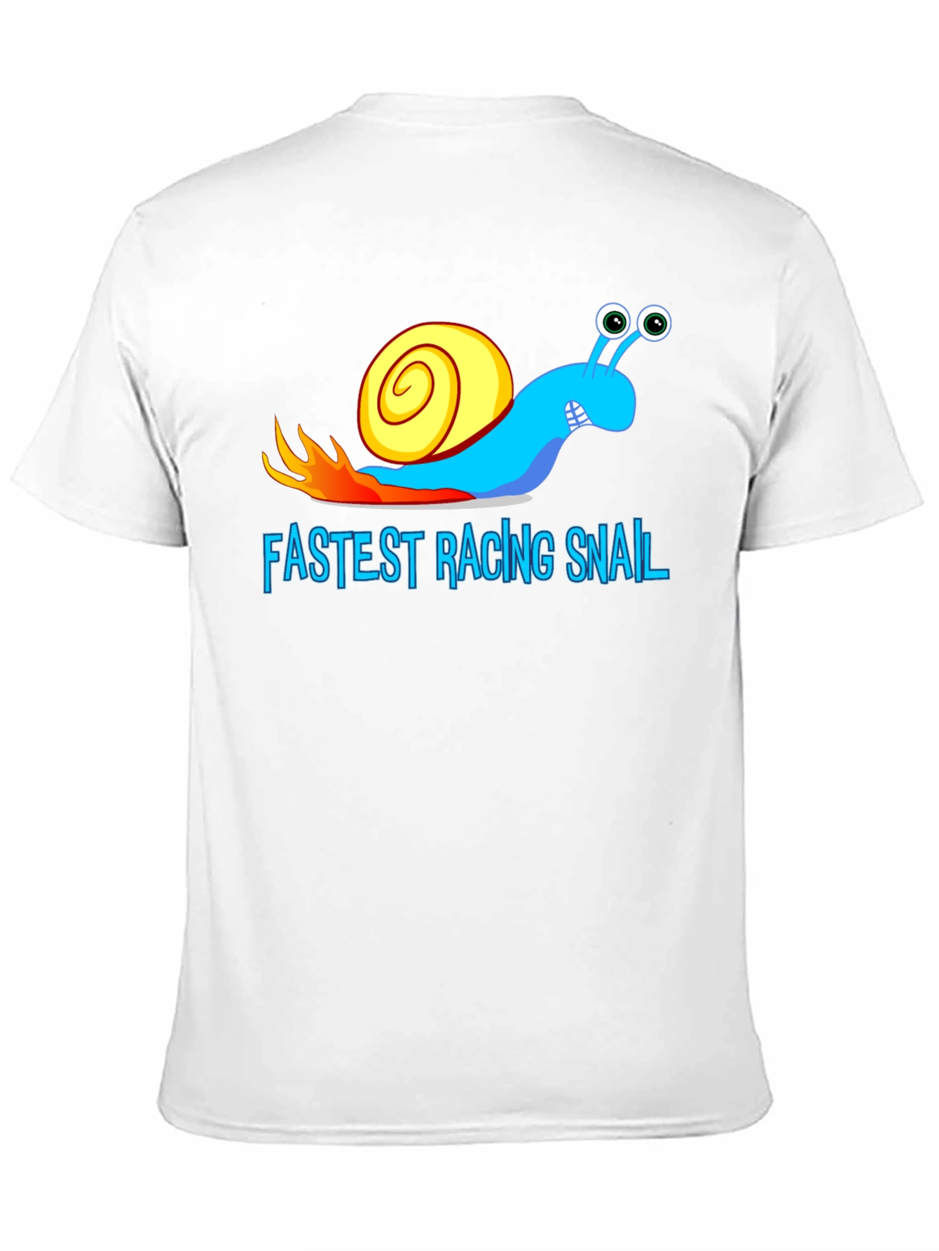 Black Fastest Racing Snail T-Shirt - Funny Cartoon Graphic Tee view 11