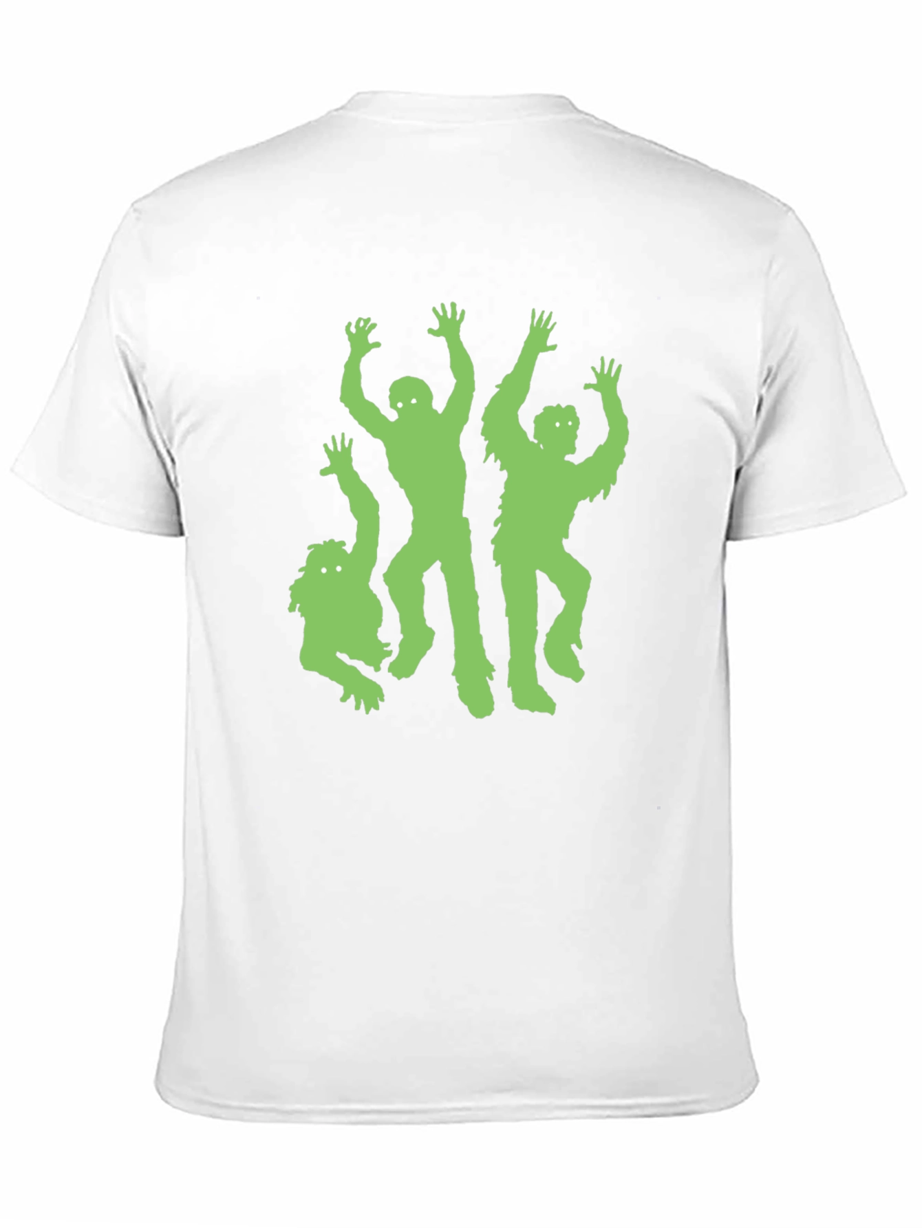 Black Green Zombie Graphic Black T-Shirt view 11