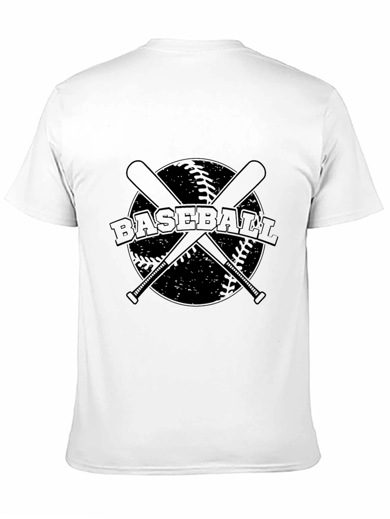Black Baseball Bats & Ball Graphic Black T-Shirt view 11