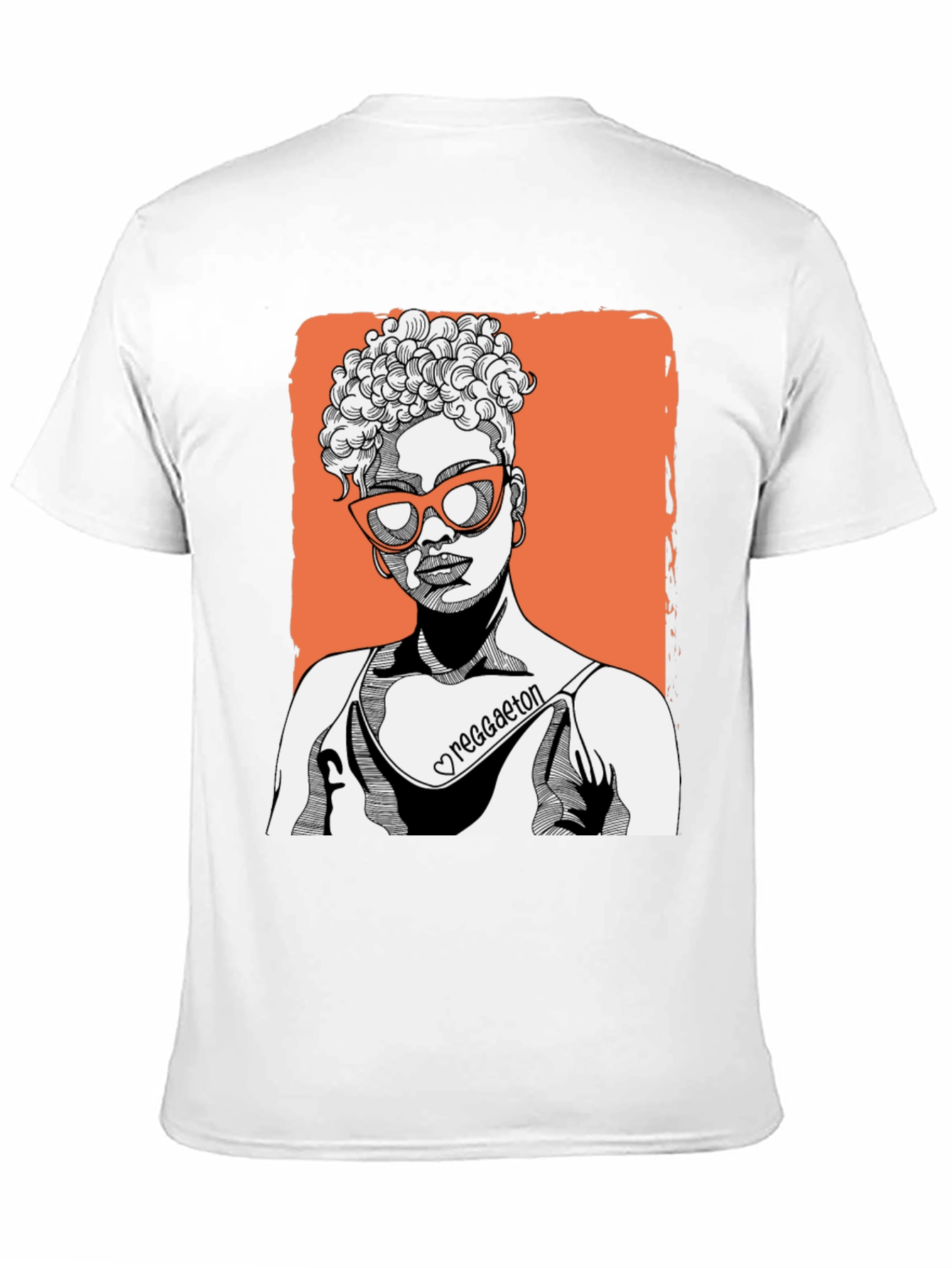 Black Reggaeton Girl Graphic Tee - Stylish & Unique view 11