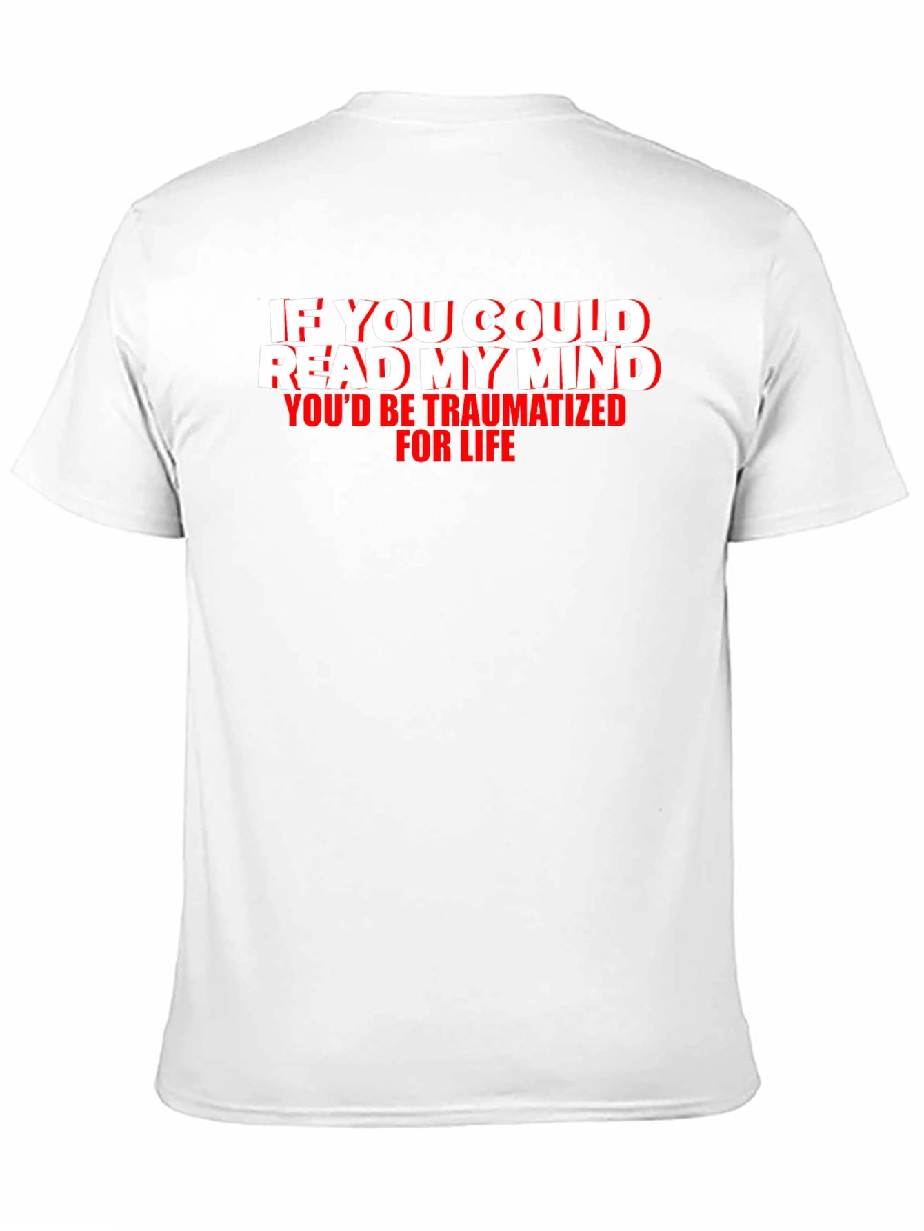 Black Traumatized Mind Graphic Tee - Funny Novelty T-Shirt view 11