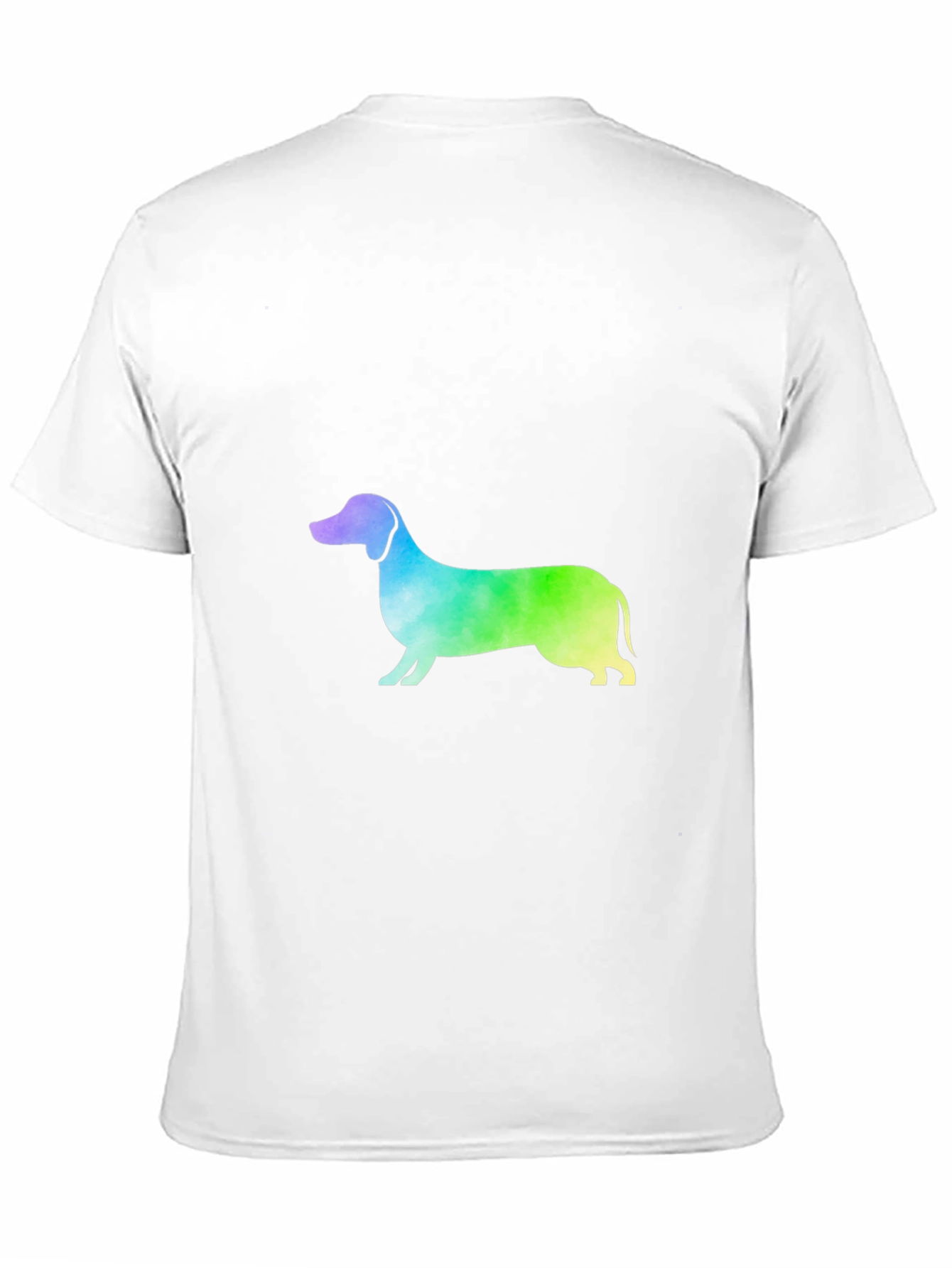 Black Rainbow Dachshund Graphic Tee - Black Cotton Blend view 11