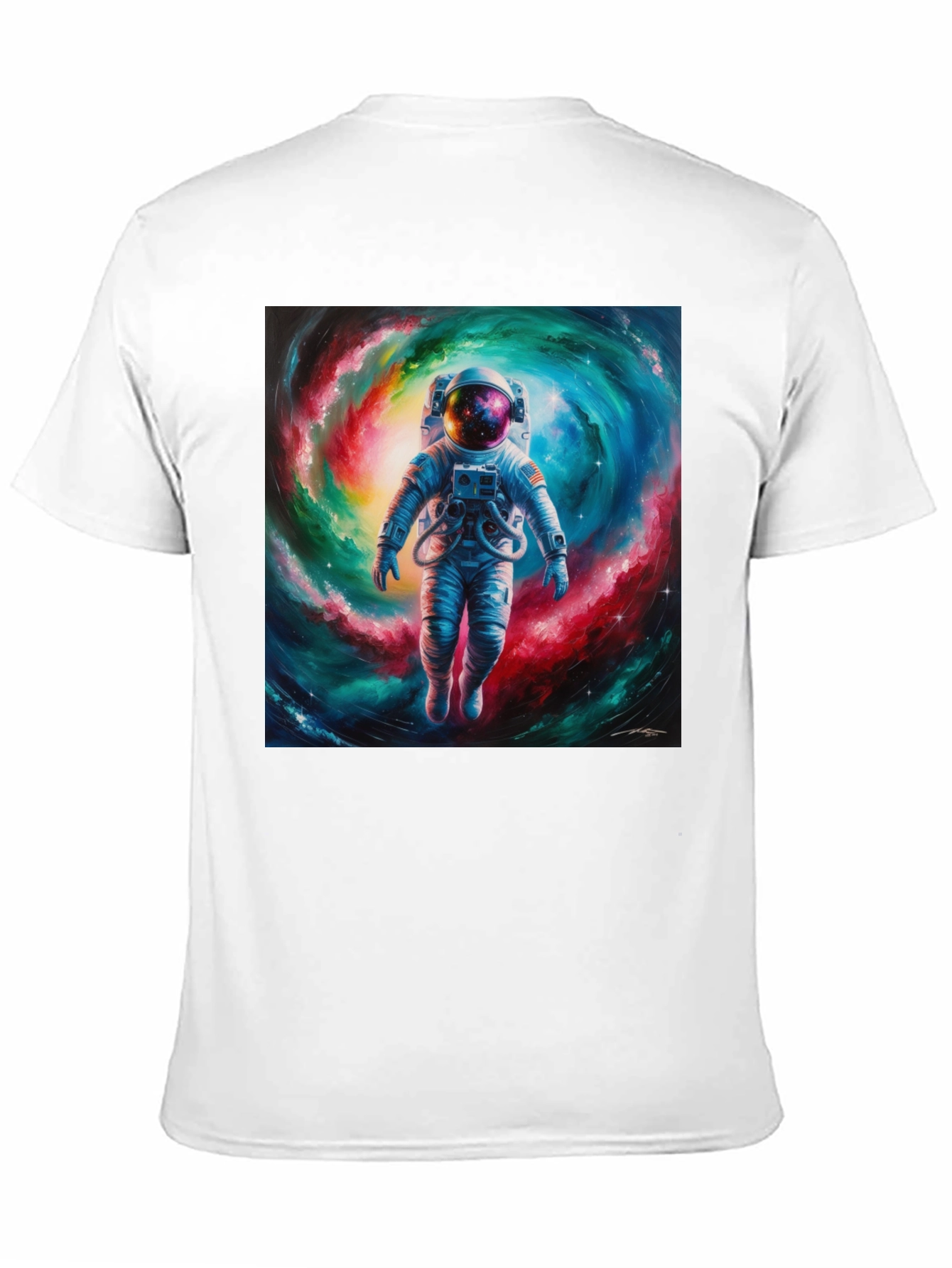 Black Astronaut Galaxy T-Shirt - Space Art Tee view 11