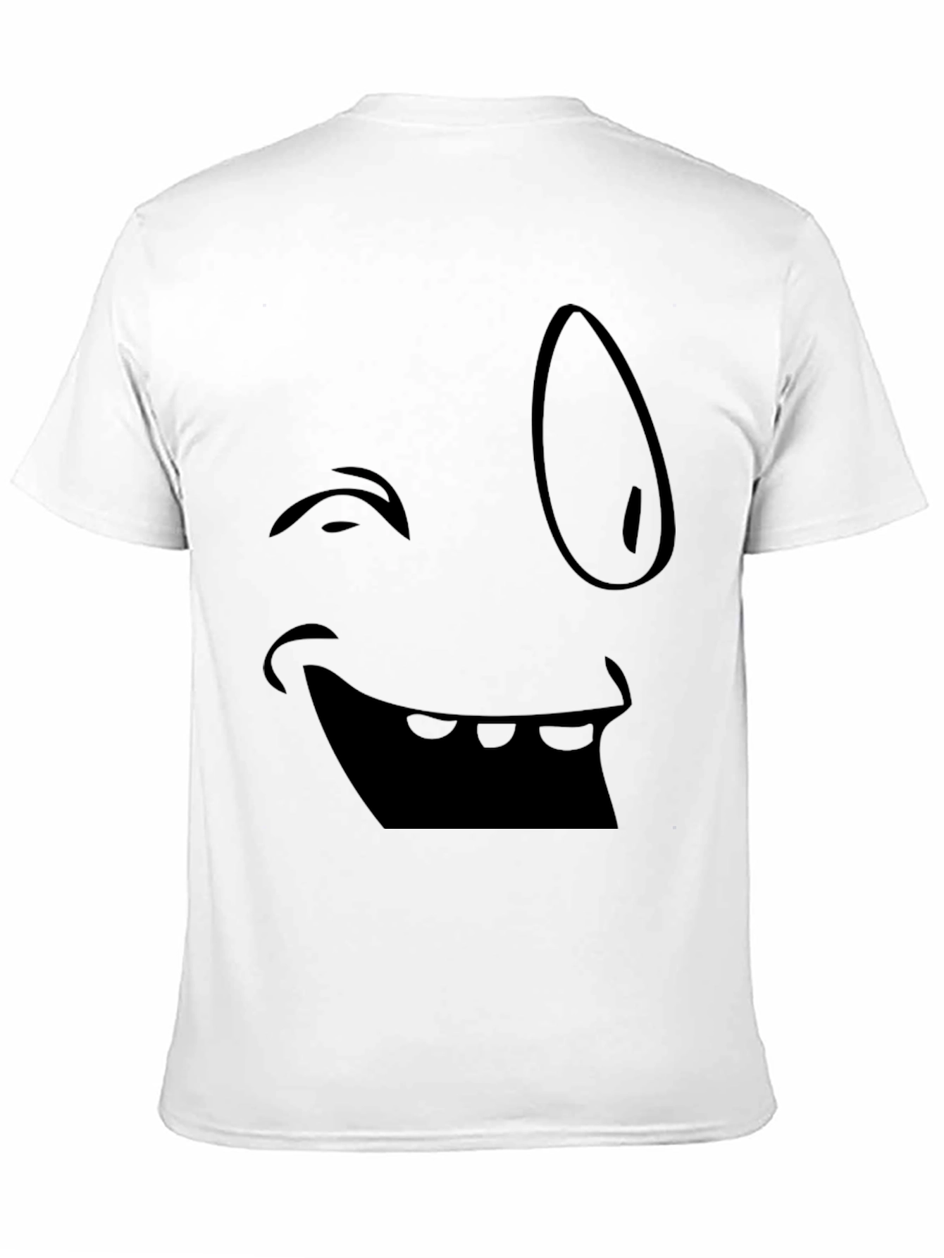 Black Funny Face Black Graphic Tee view 11