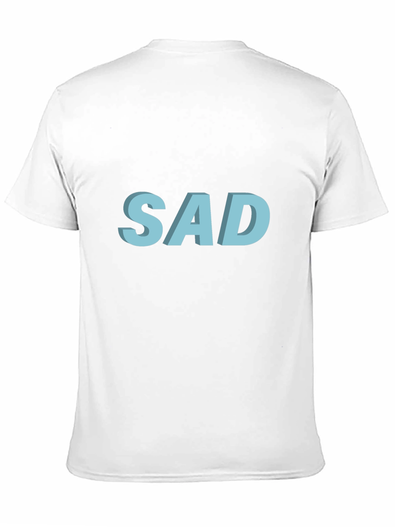 Black "SAD" Graphic T-Shirt - Black Cotton Blend view 11