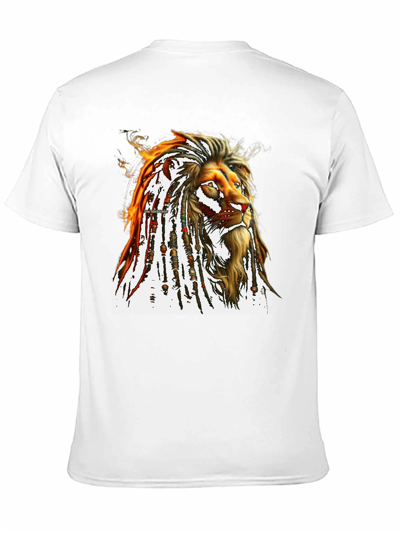 Black Lion Dreadlocks T-Shirt - Black view 11