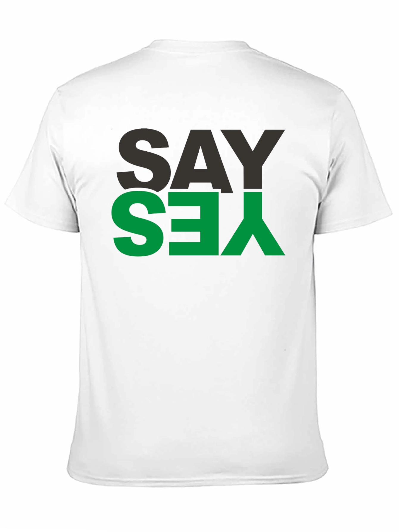 Black Say Yes Graphic Tee - Mens Black T-Shirt view 11