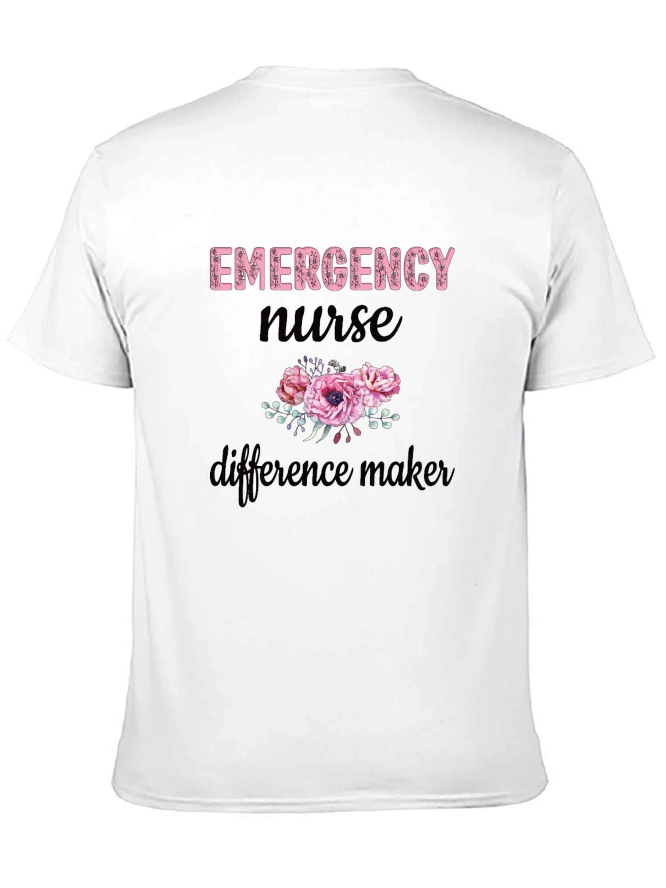 Black Emergency Nurse Difference Maker Black Tee view 11