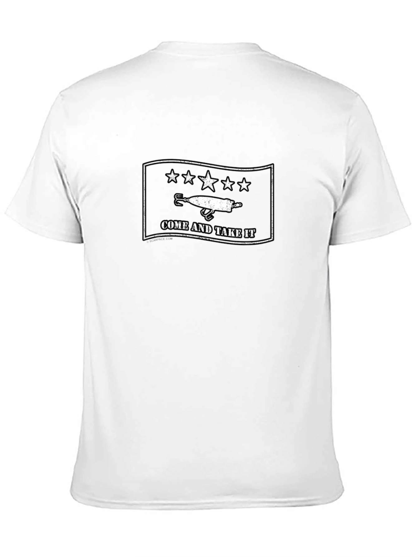 Black Come And Take It Fishing Lure T-Shirt view 11