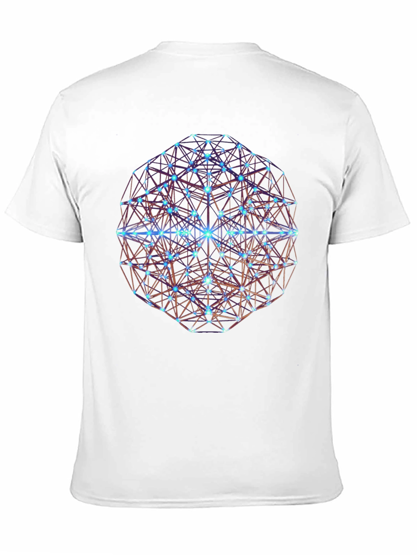 Black Geometric Sphere Graphic Print Black T-Shirt view 11