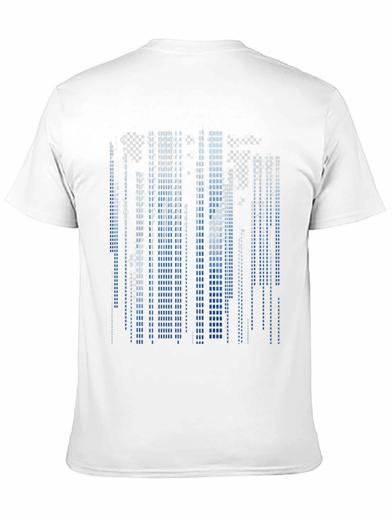 Black Pixelated Cityscape Graphic Tee - Black view 11