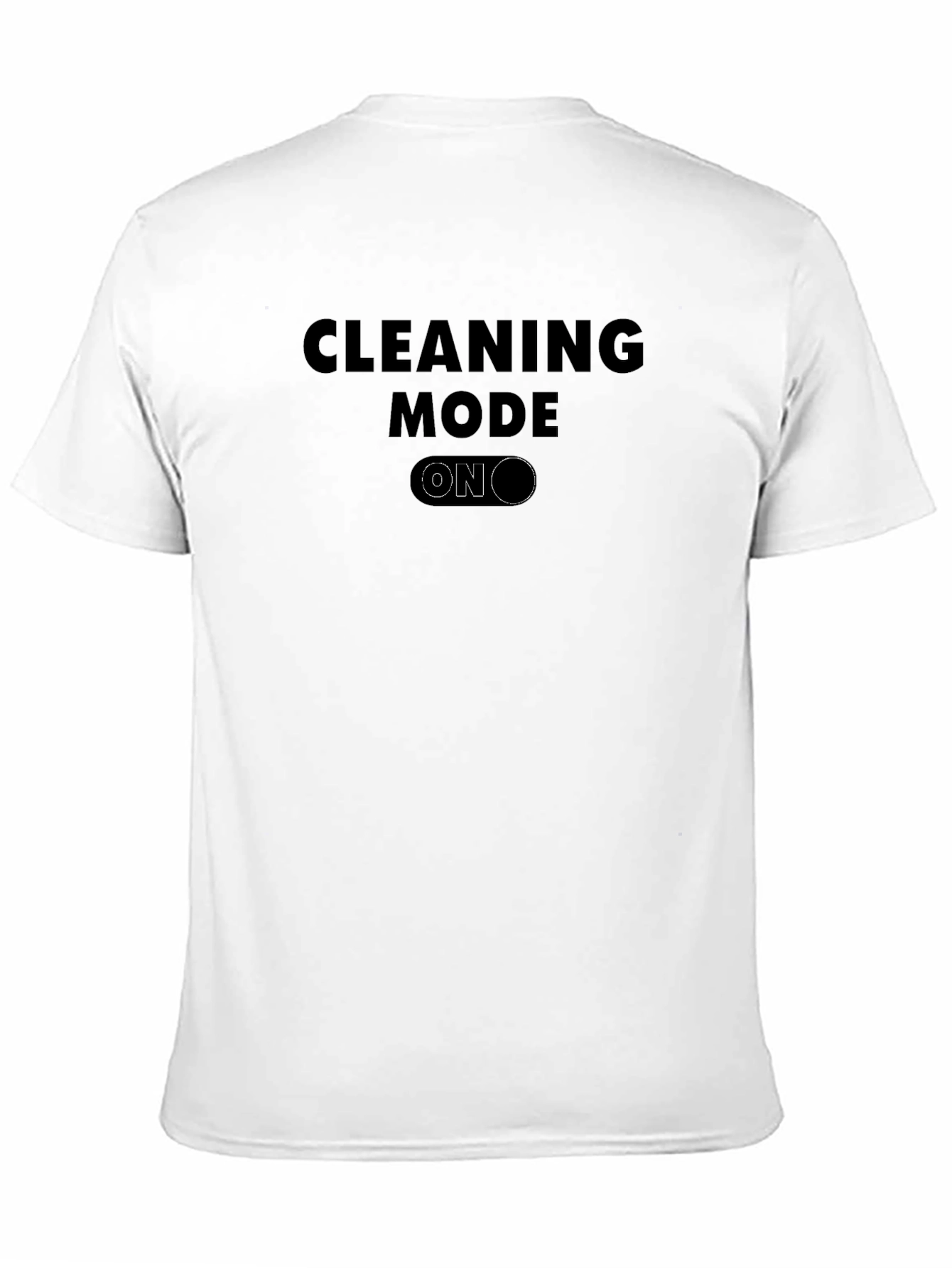 Black Cleaning Mode ON Black Graphic Tee - Novelty T-Shirt view 11