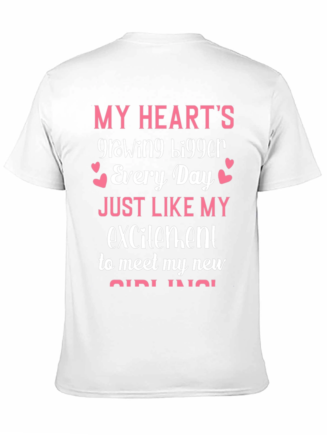 Black My Heart's Growing Bigger New Grandchild Unisex T-Shirt view 11