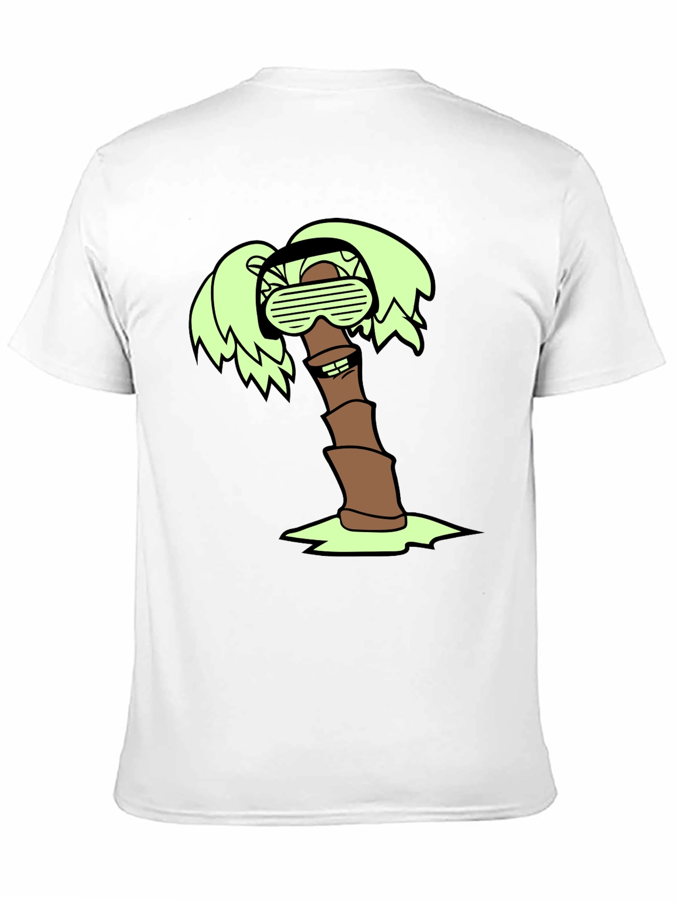 Black Cool Palm Tree Graphic T-Shirt view 11