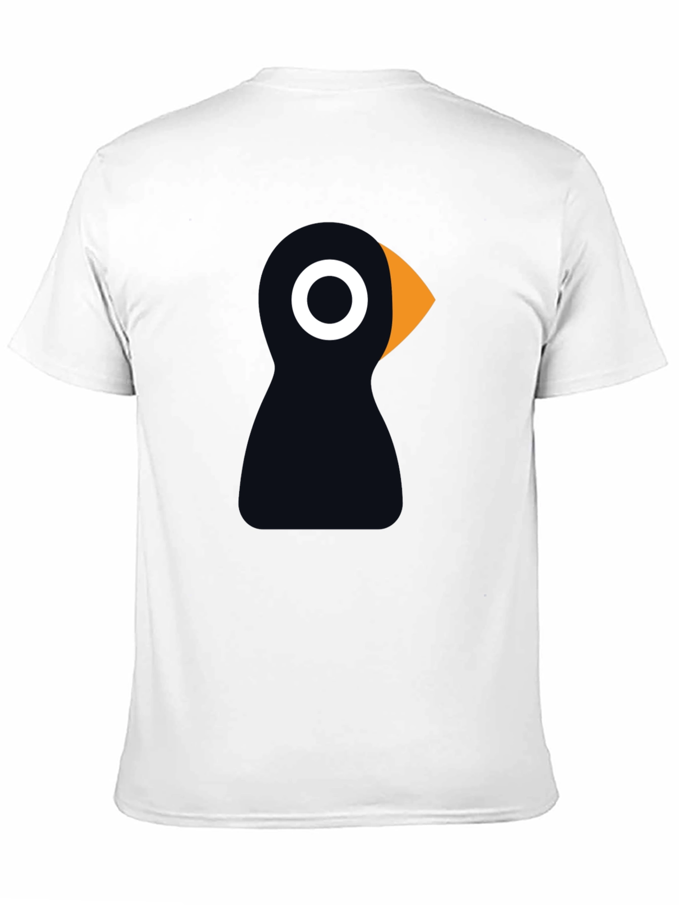 Black Puffin Bird Graphic Tee - Black Cotton T-Shirt view 11