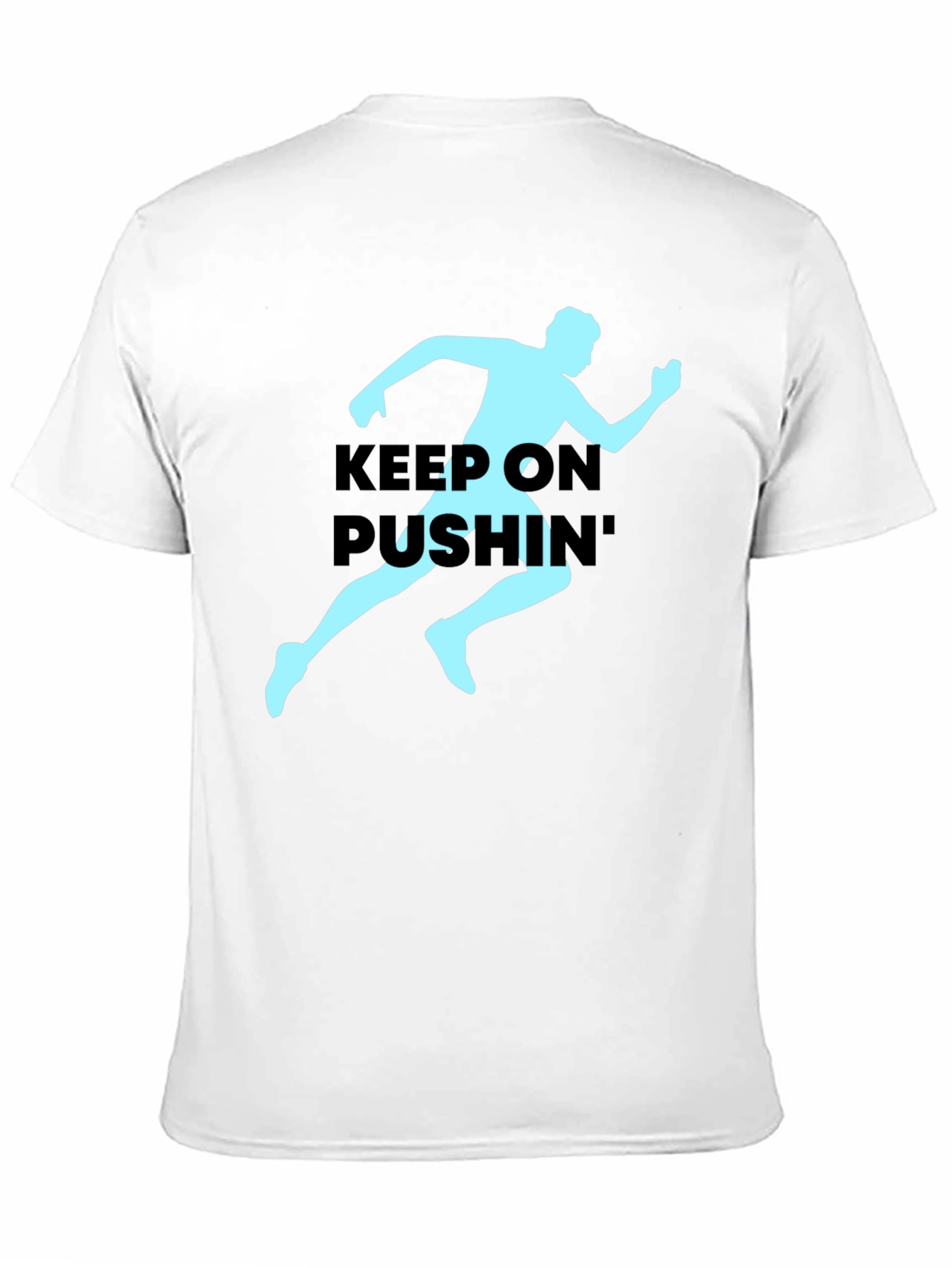 Black Keep On Pushin' Runner Graphic Tee - Black view 11